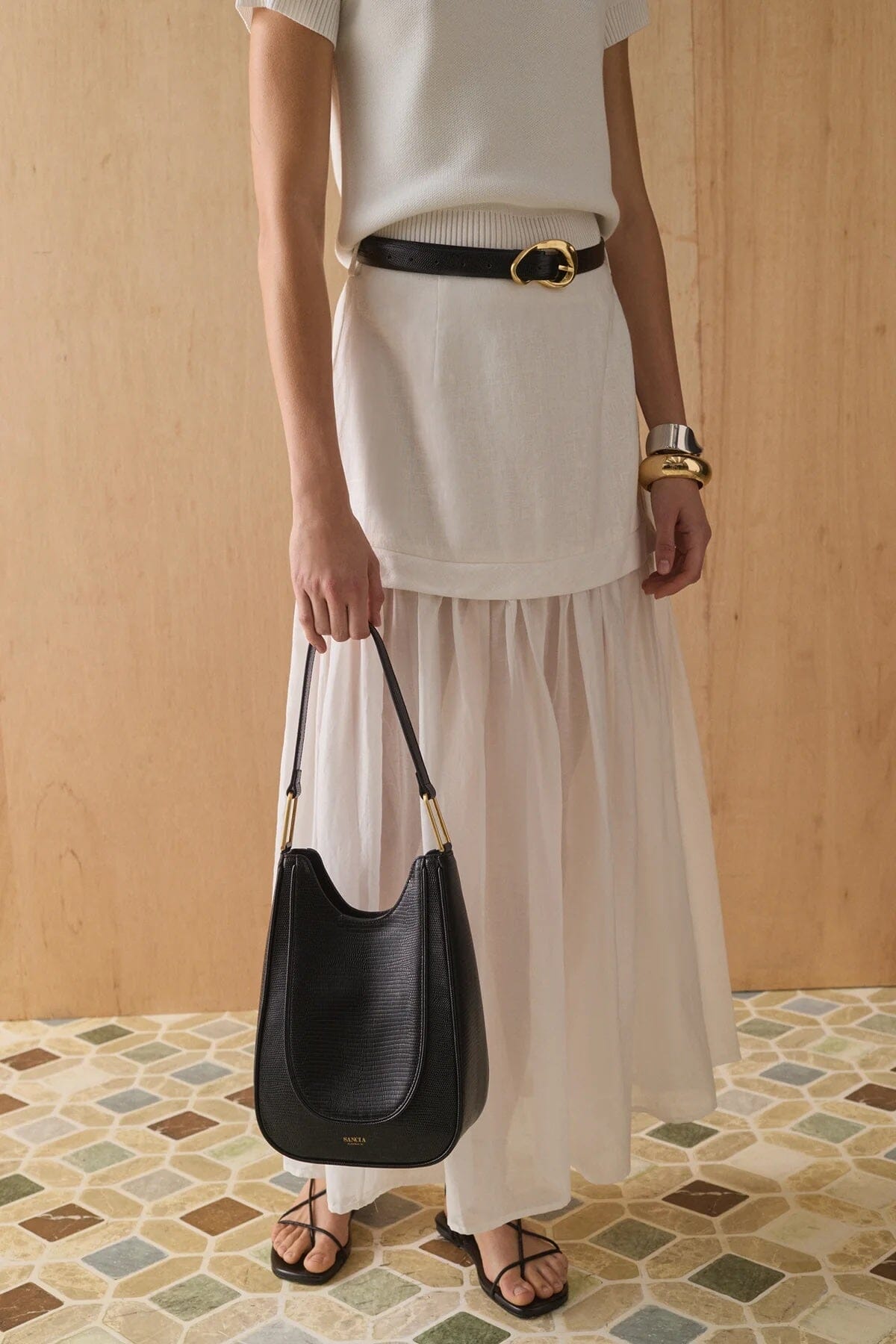 Sancia The Montero Bag - Black Lizard Sancia