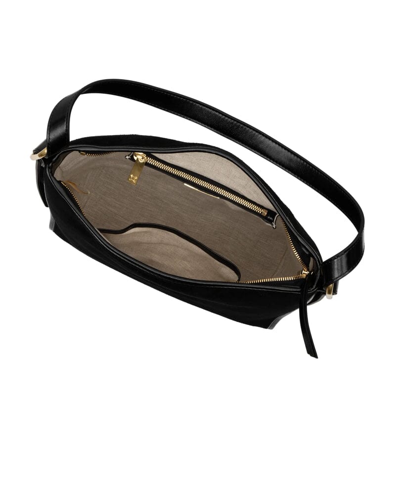 Sancia The Moretto Handbag - Black Suede Sancia