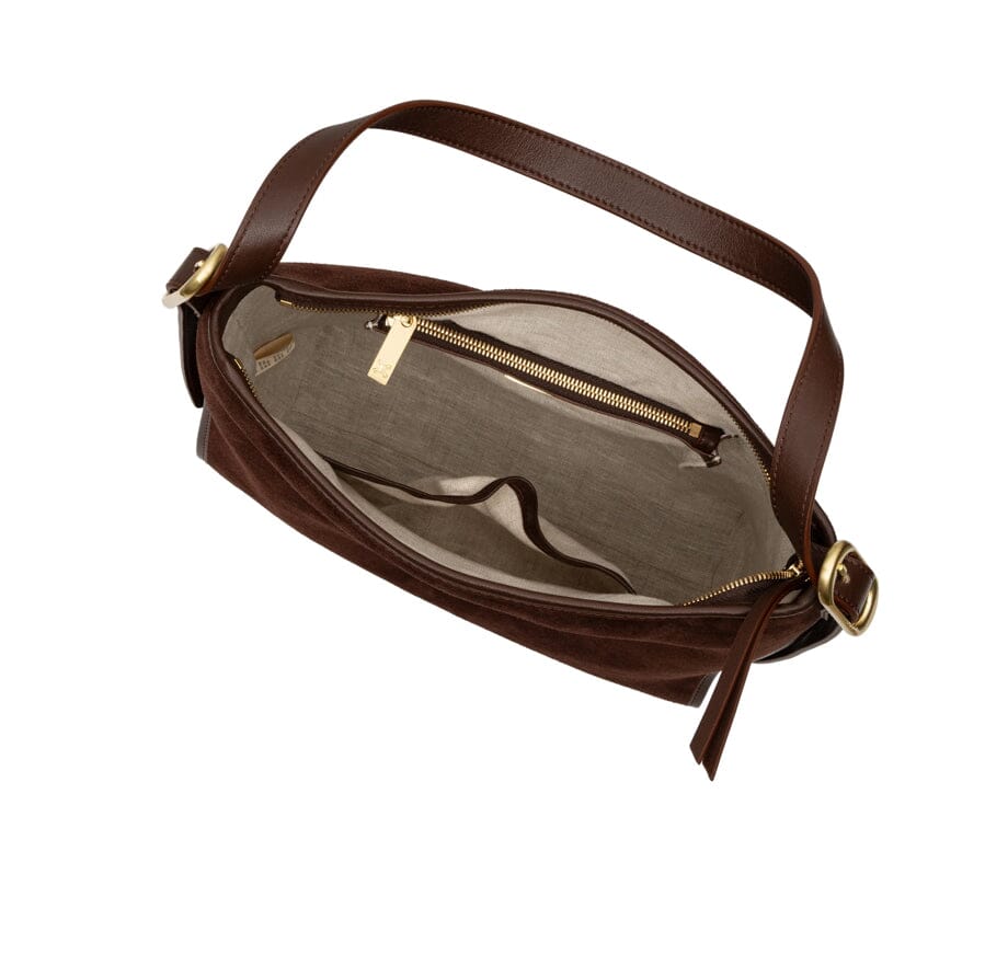 Sancia The Moretto Handbag - Cocoa Suede Sancia