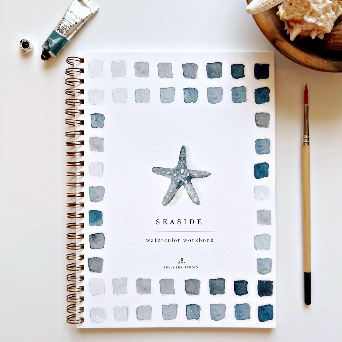 Seaside Watercolour Workbook emily lex studio
