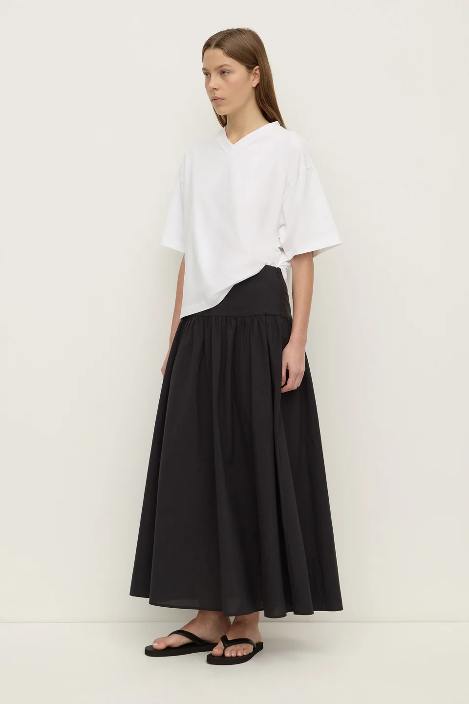 Assembly Label Sarah Cotton Maxi Skirt - Black