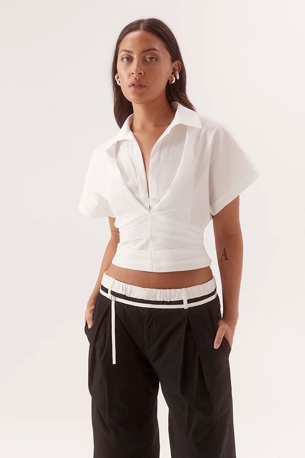 Sovere Lyra Crop Shirt - Chalk Sovere