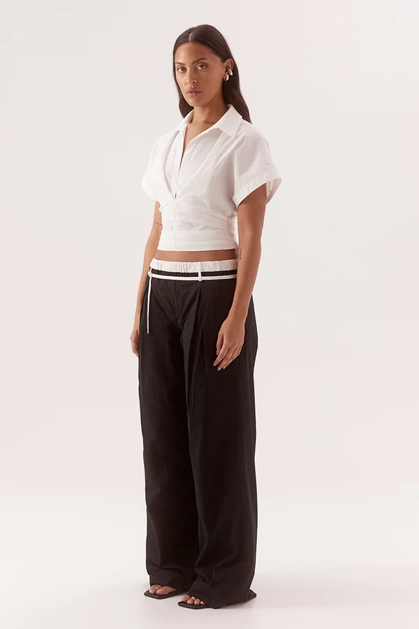 Sovere Lyra Crop Shirt - Chalk