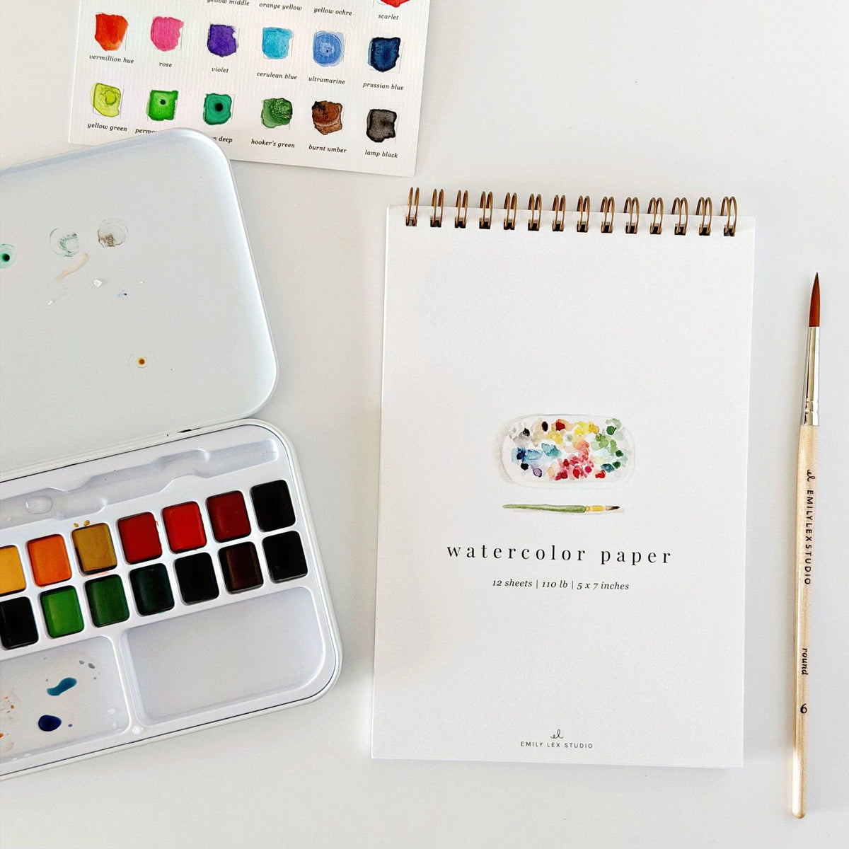 Spiral Watercolour Paper Pad emily lex studio