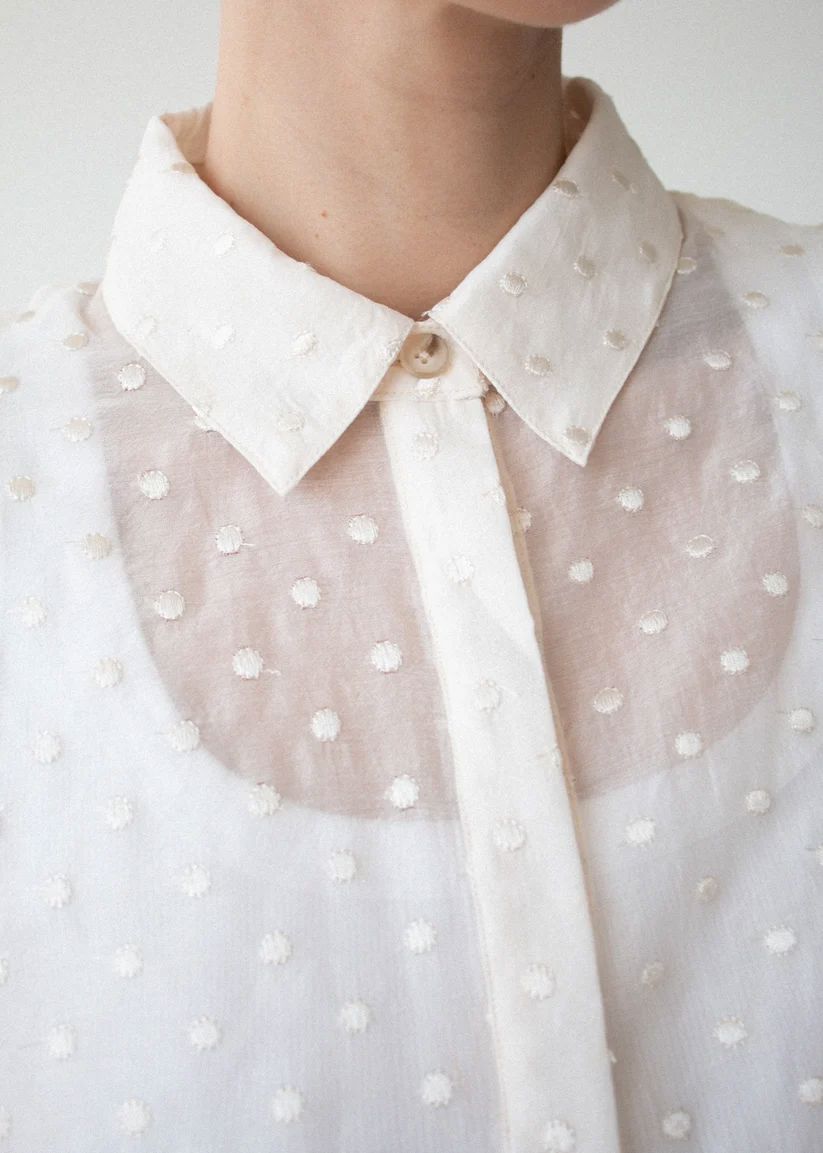 Staple the Label Etoile Oversized Shirt - Cream Spot Women's Shirt Staple the label