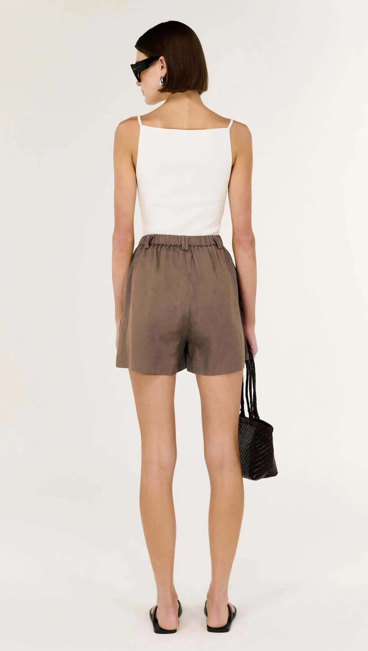 Staple the Label Evian High Waisted Shorts - Latte Staple the label