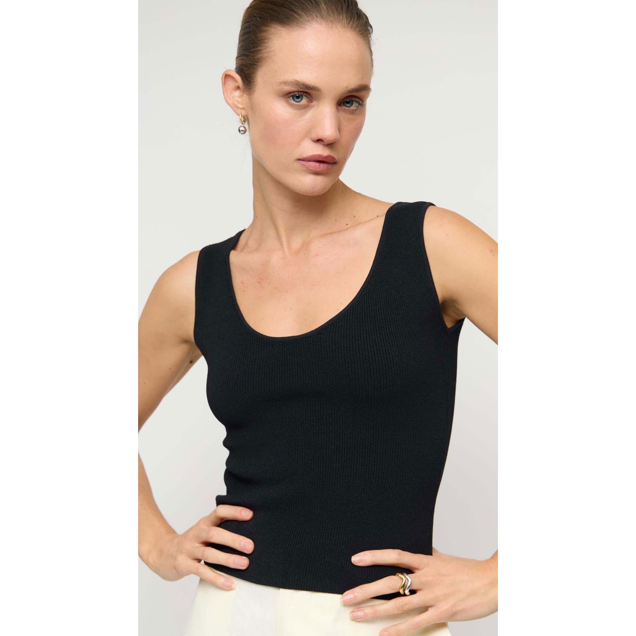 Staple the label Moda Reversible Knit - Black Staple the label