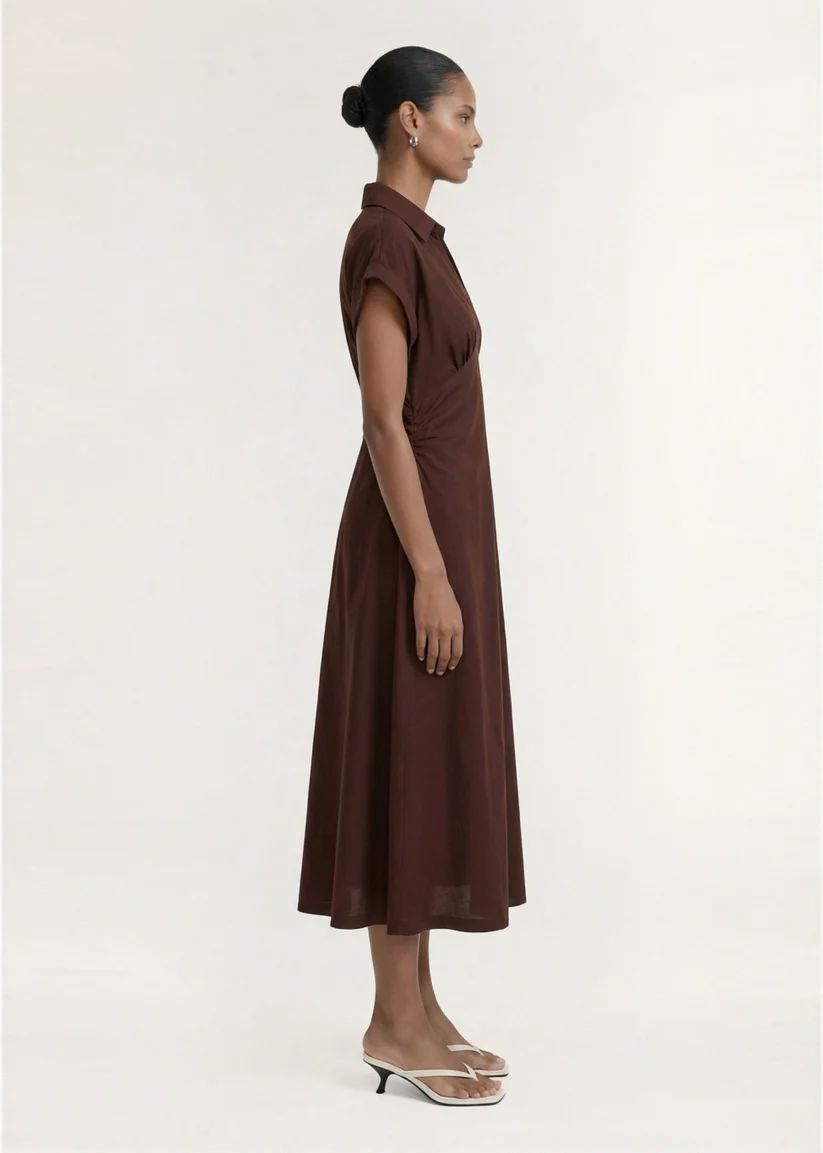 Staple the Label Rhodes Midi Dress - Chocolate Staple the label