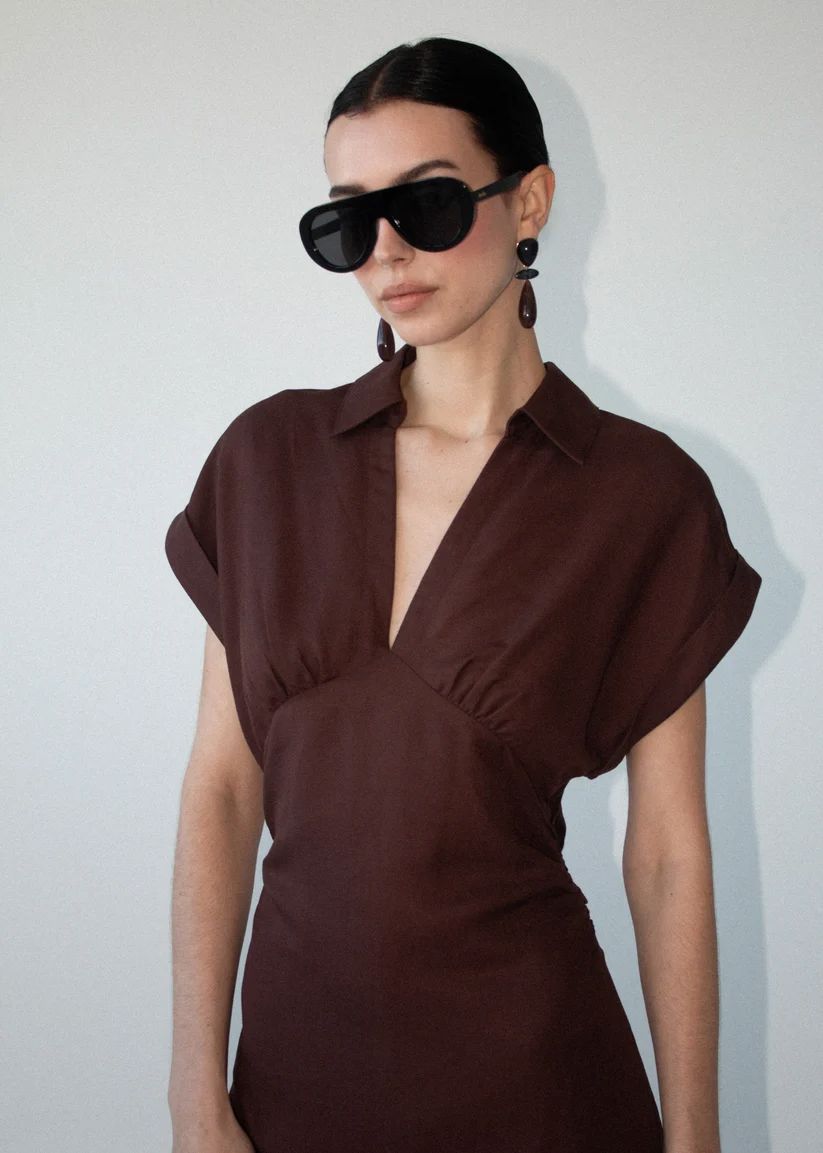 Staple the Label Rhodes Midi Dress - Chocolate Staple the label