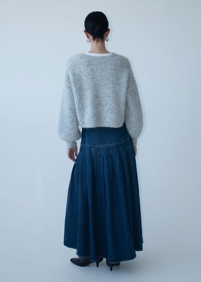 Staple the Label Roma Chambray Midi Skirt - Indigo Staple the label