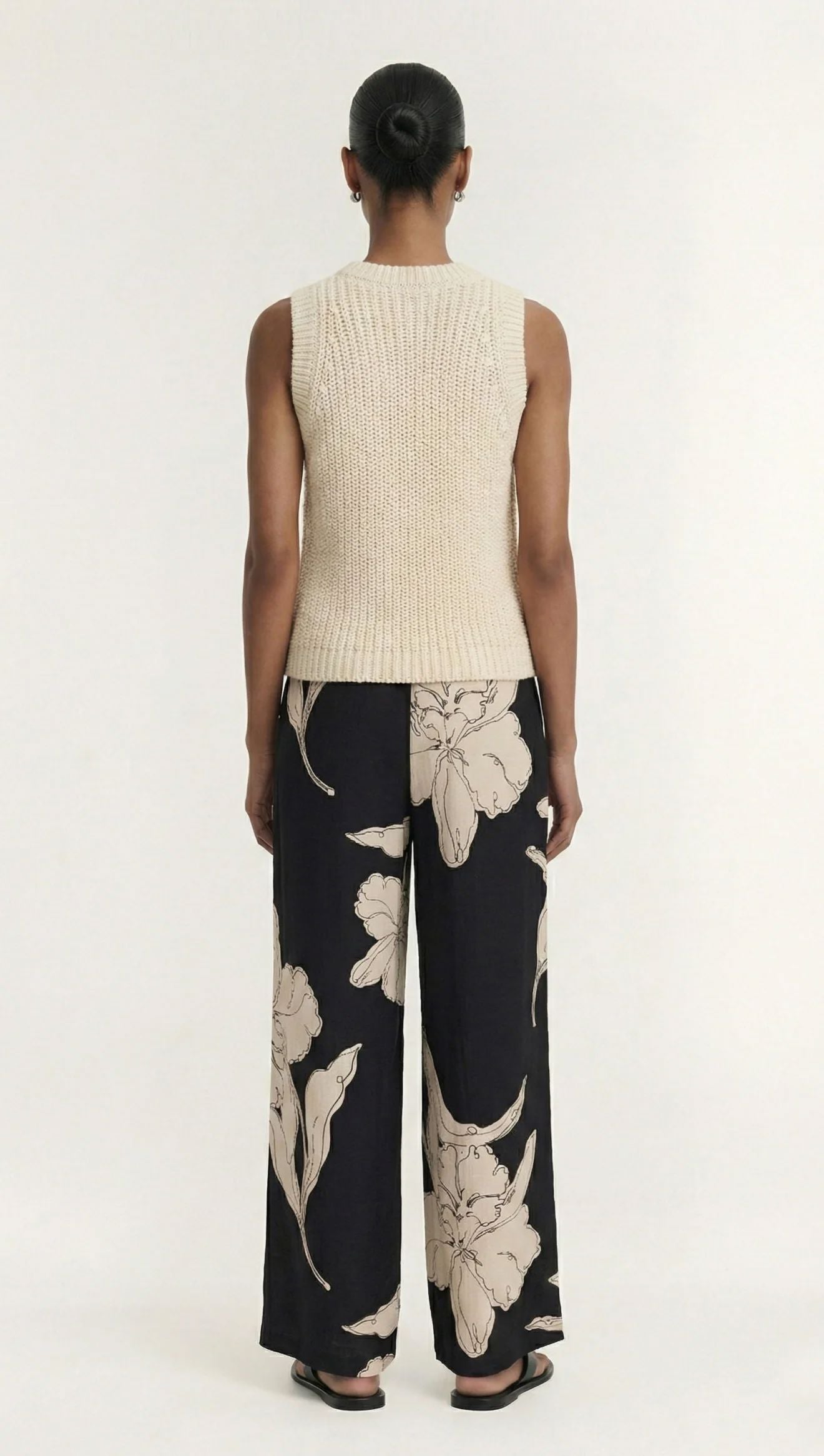 Staple The Label Veda Relaxed Fit Pant - Black/Cream Floral Staple the label