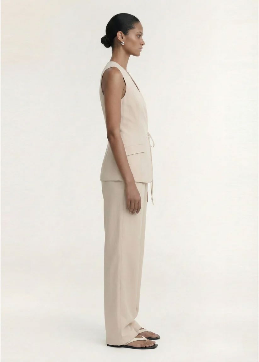 Staple the Label Willow Drawstring Pant - Stone Pants Staple the label