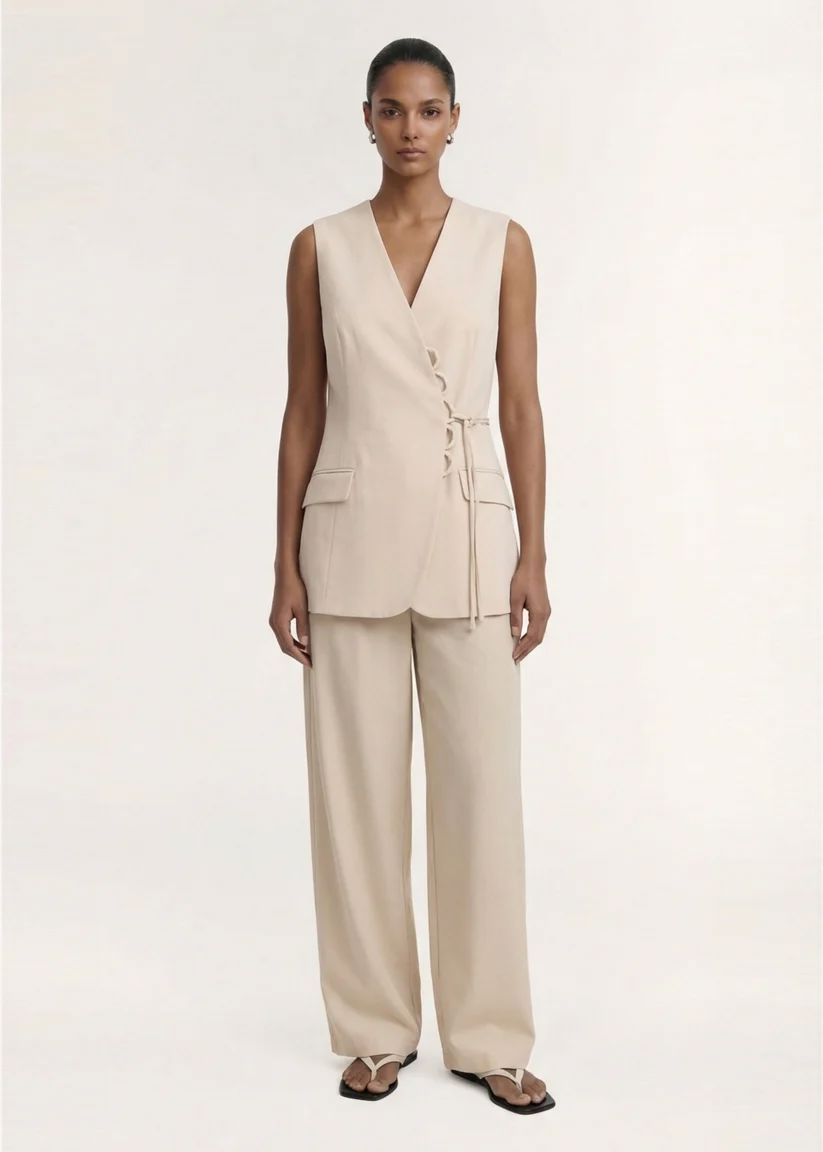 Staple the Label Willow Drawstring Pant - Stone Pants Staple the label