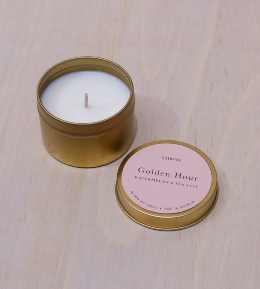 Studio Sol Travel Tin - Golden Hour Candle Studio Sol