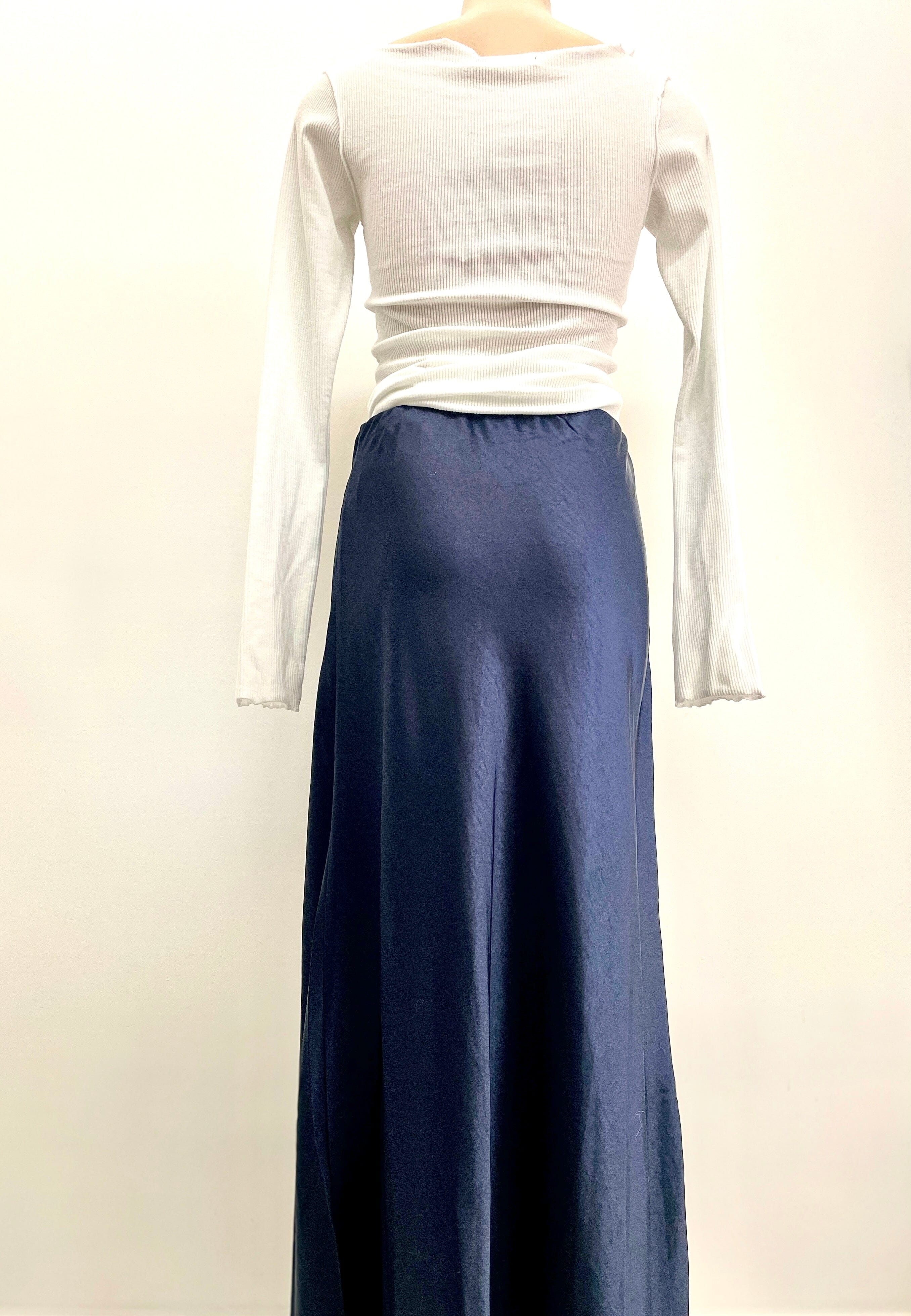Sunnygirl Bias Cut Slip Skirt - Navy Sunnygirl