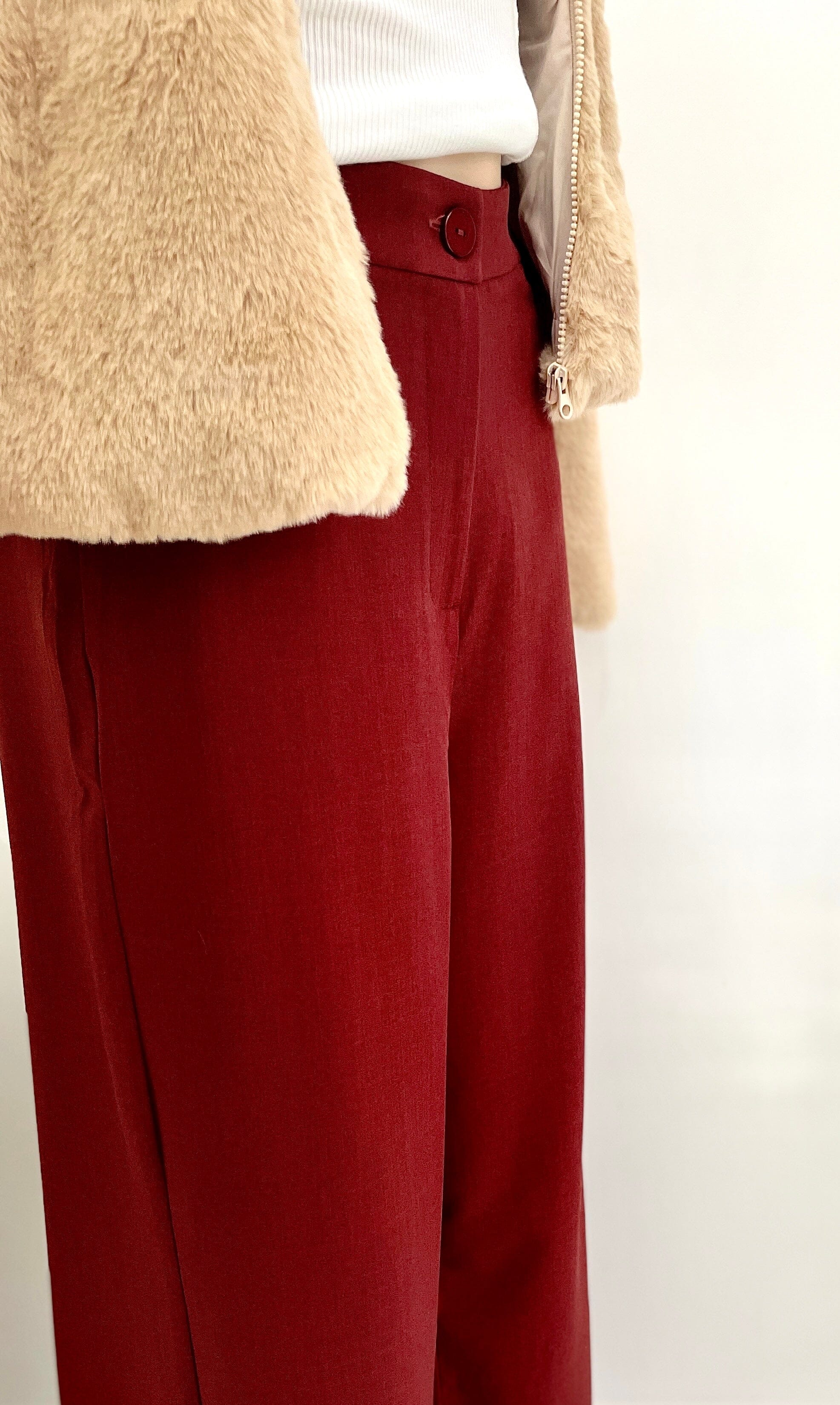Sunnygirl Wide Leg Trousers - Burgundy Sunnygirl