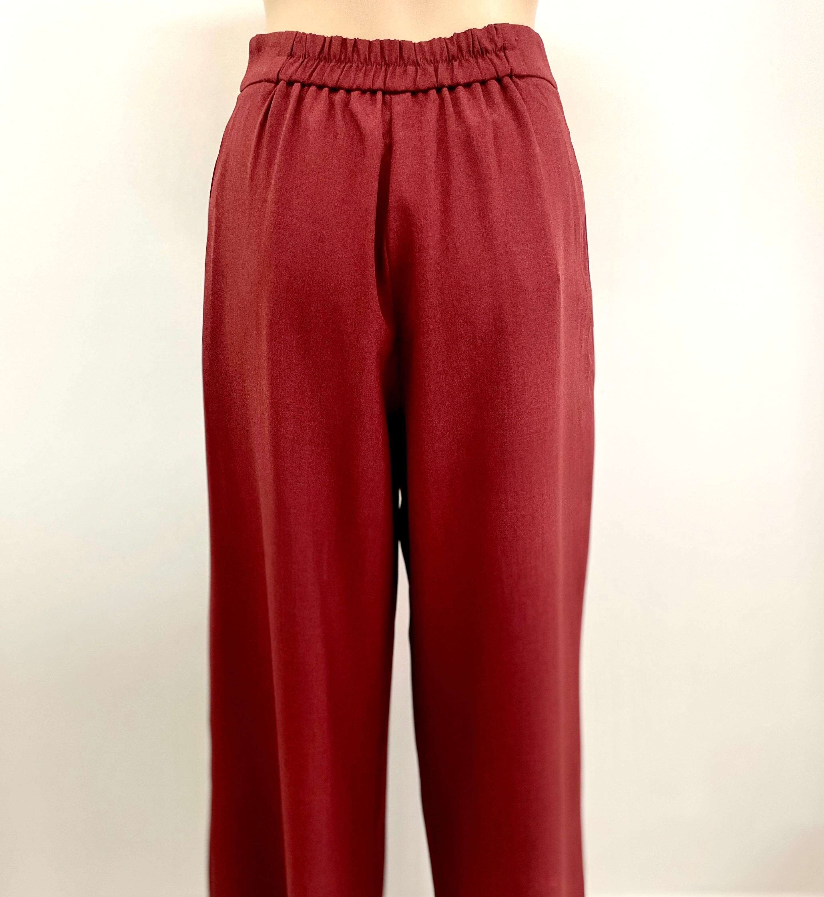 Sunnygirl Wide Leg Trousers - Burgundy Sunnygirl