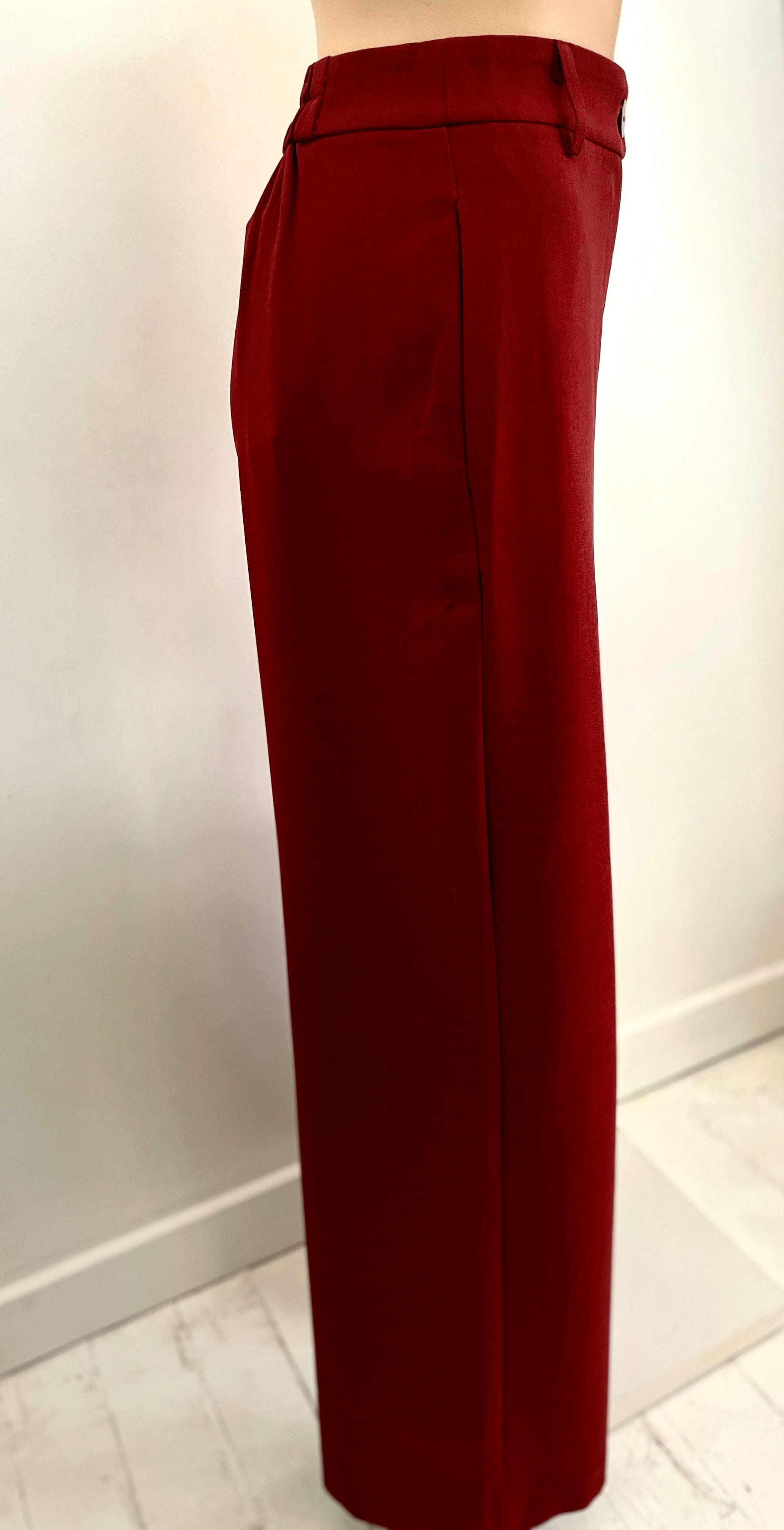 Sunnygirl Wide Leg Trousers - Burgundy Sunnygirl