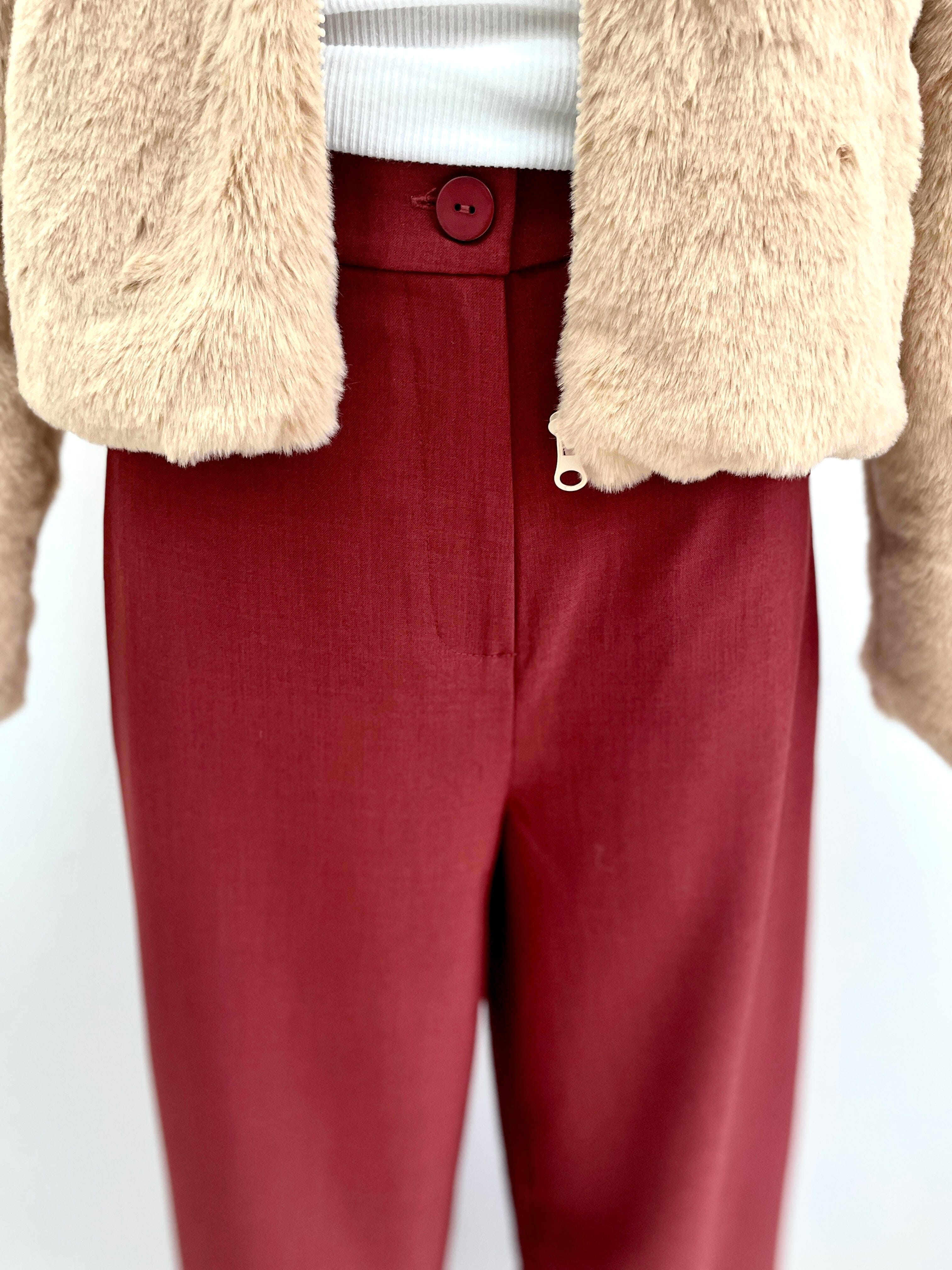 Sunnygirl Wide Leg Trousers - Burgundy Sunnygirl