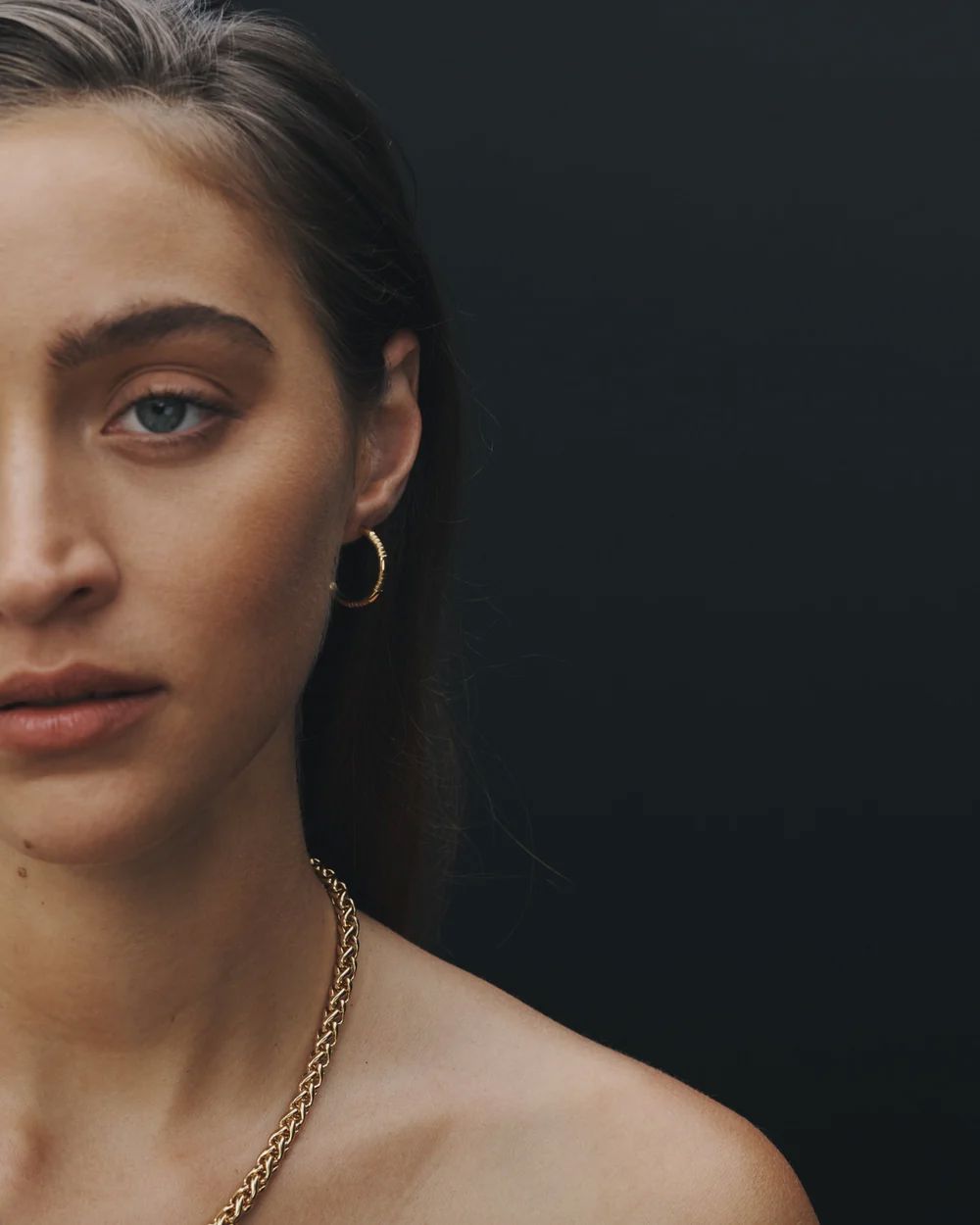 Temple of the Sun Amari Hoops - Gold Vermeil Temple of the Sun