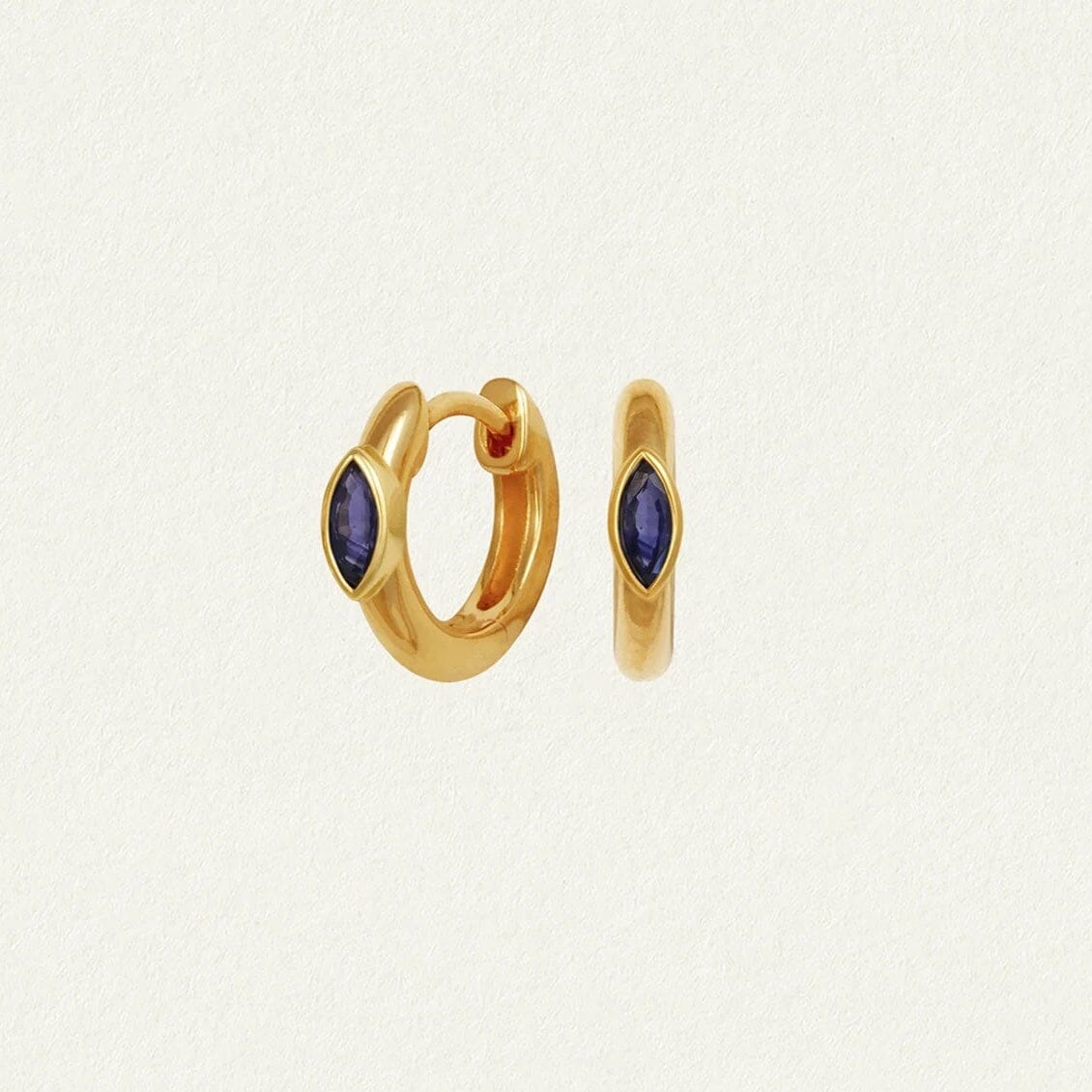 Temple of the Sun Chrysalis Earrings - Sapphire Gold Vermeil Temple of the Sun