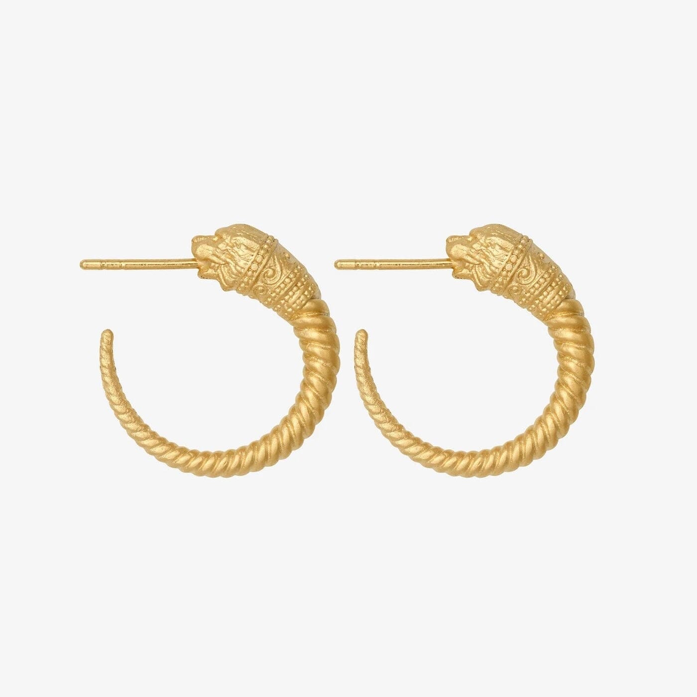 Temple of the Sun Loulon Lion Hoops - Gold Vermeil Temple of the Sun