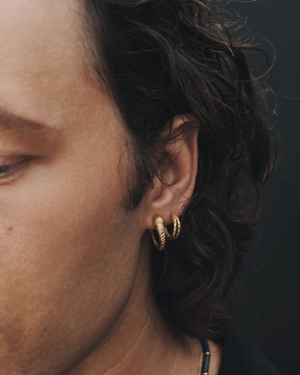 Temple of the Sun Priam Split Hoops - Gold Vermeil Temple of the Sun