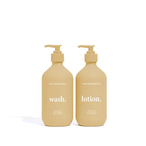The Commonfolk Keep It Simple Wash + Lotion Kit - Sesame (Sage, Saffron + Amber) The Commonfolk