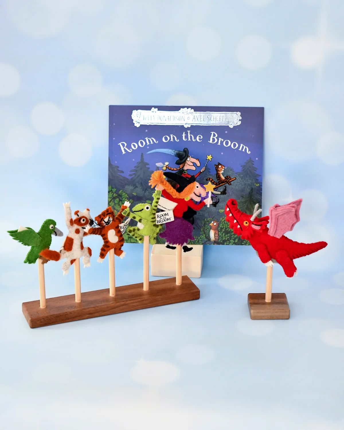 The Room on the Broom Finger Puppets Set Finger Puppets Tara Treasures