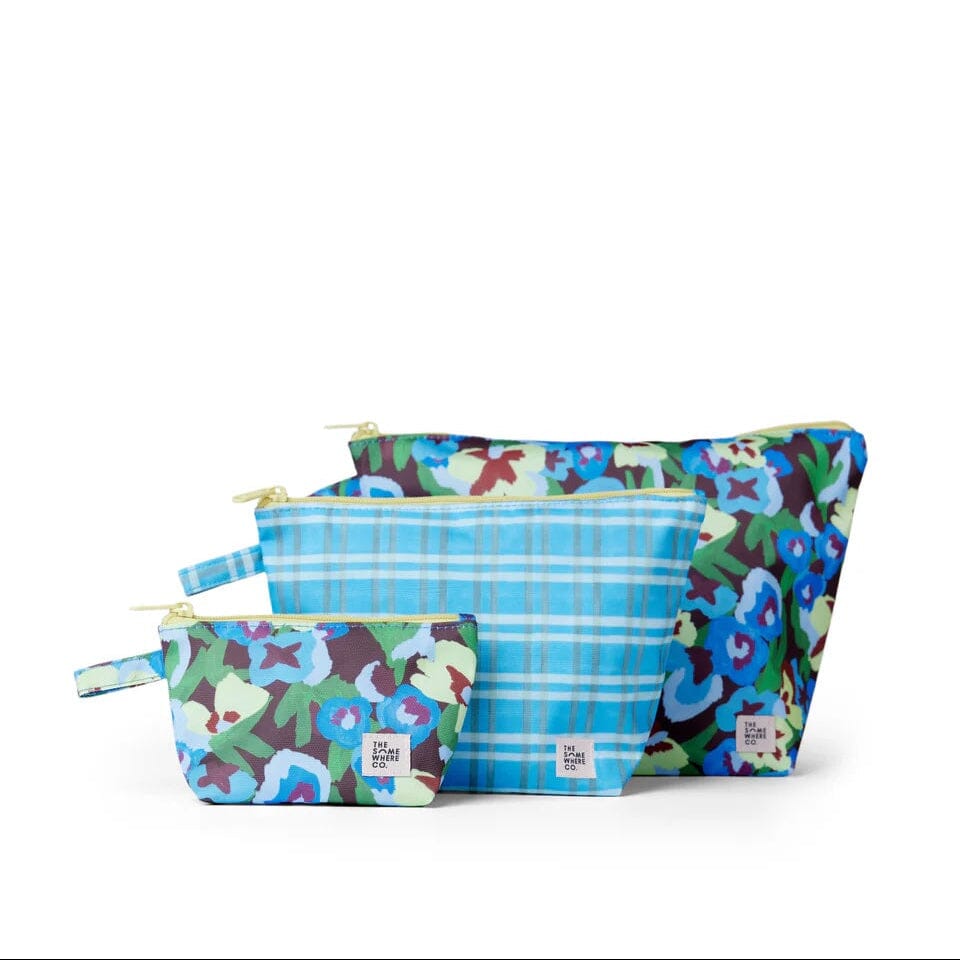 The Somewhere Co. Handy Pouch Trio - Pansy Patch The Somewhere Co