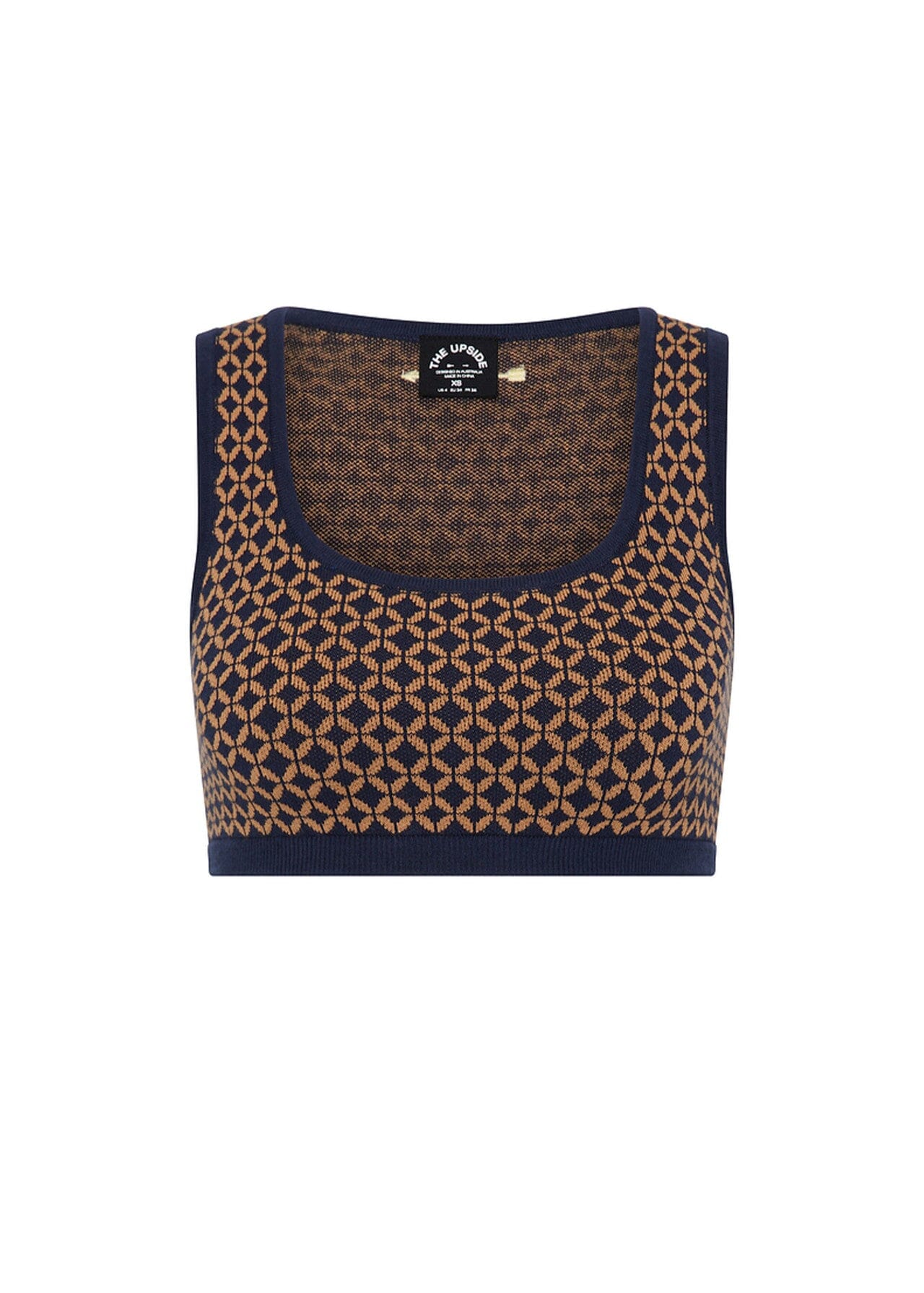 The Upside Crossroad Alma Knit Crop Top - Geo The Upside