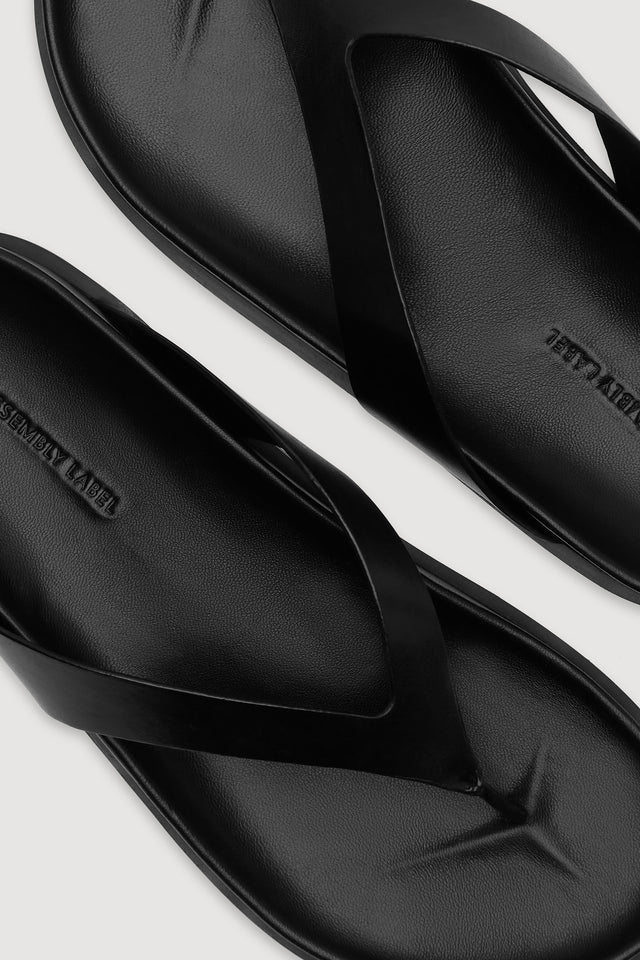 Assembly Label Mela Leather Thong - Black
