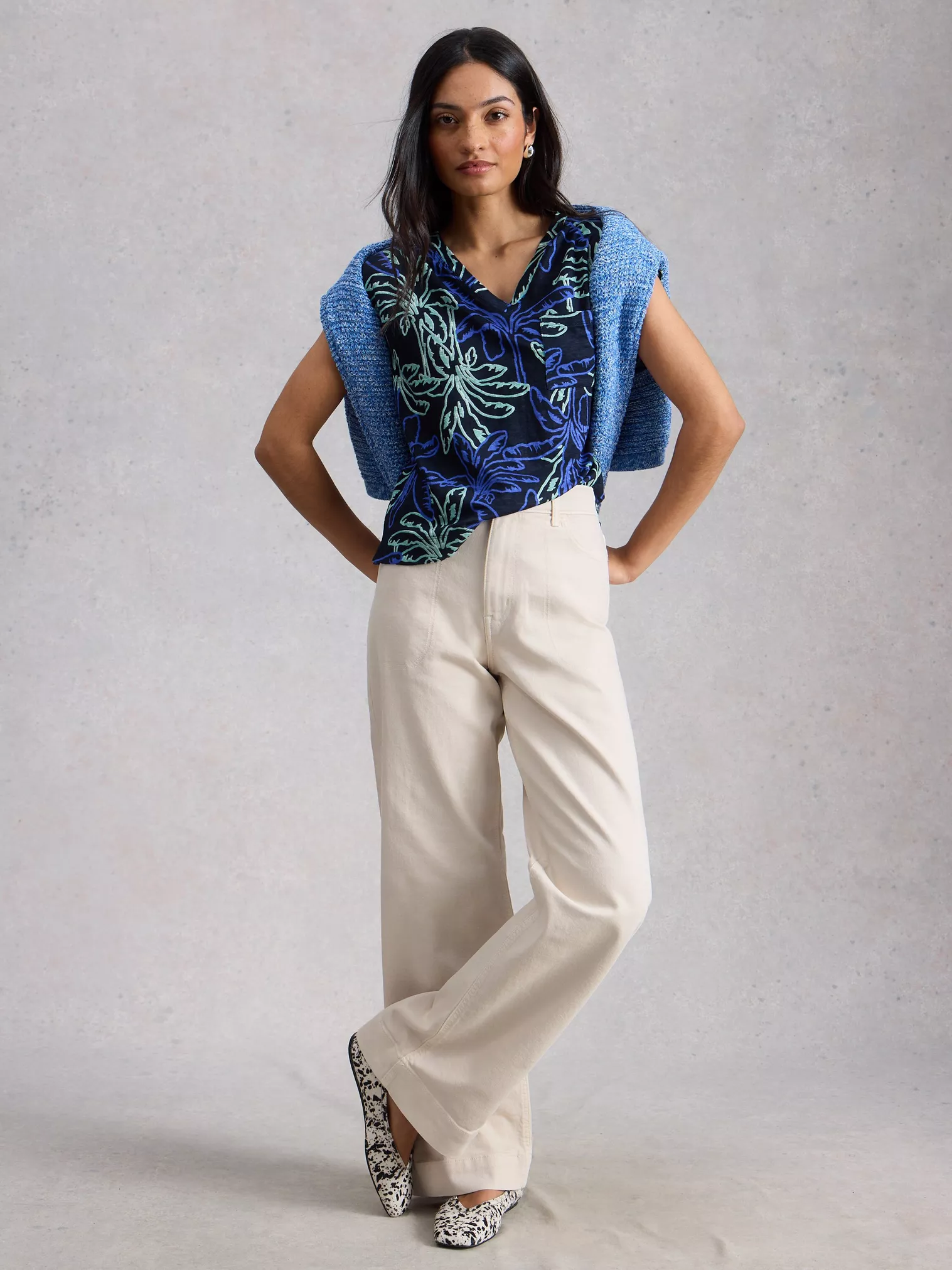 White Stuff Tia Wide Leg Jean - Natural White White Stuff