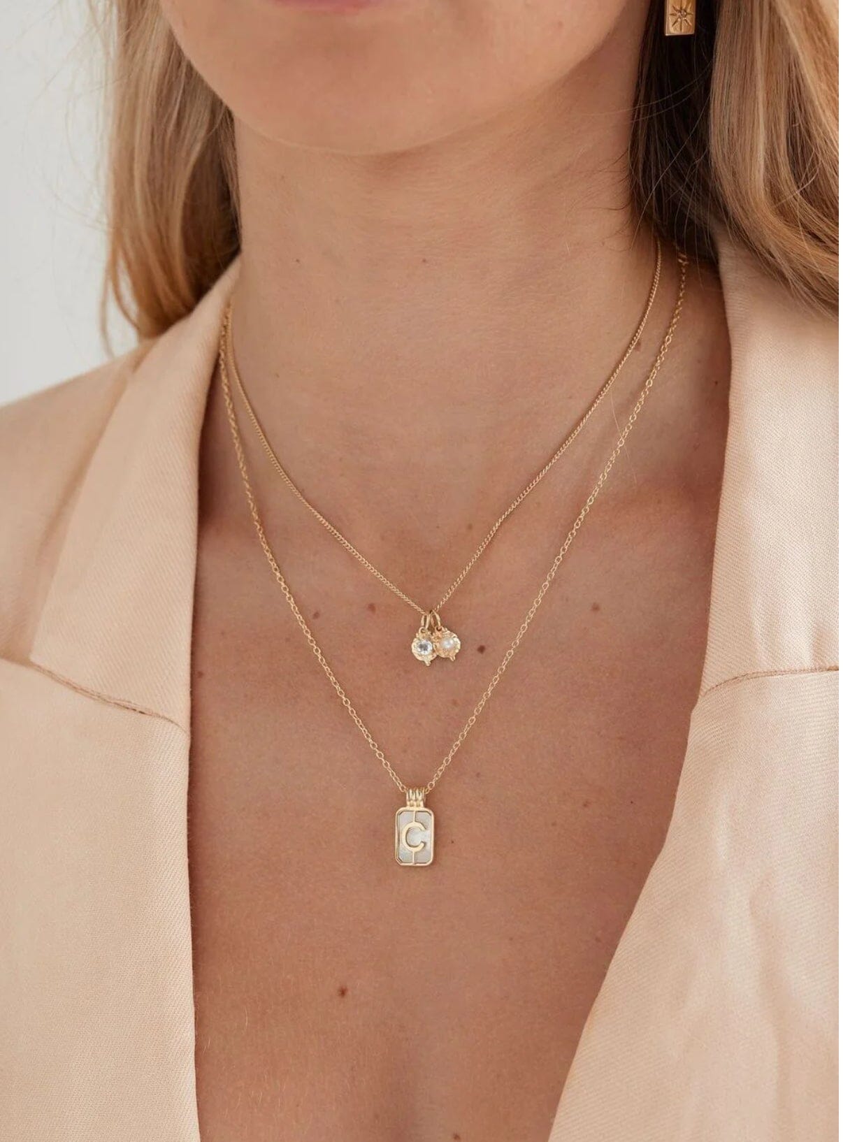 ToniMay April Topaz Gold Birthstone Necklace Charm ToniMay