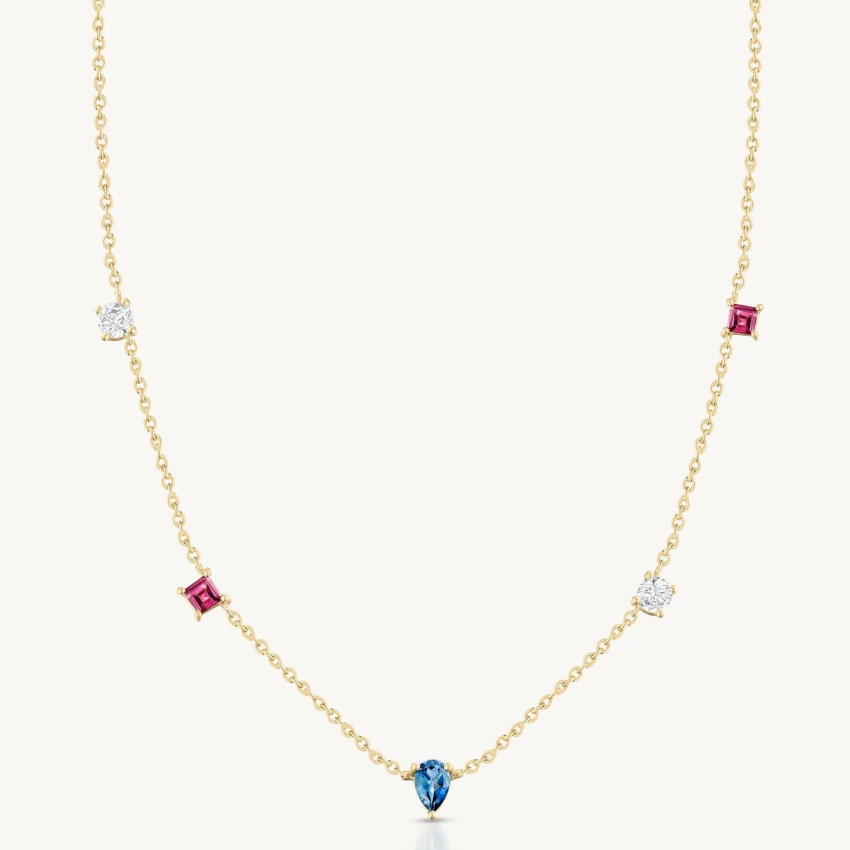 ToniMay Clover Multistone Necklace - Gold ToniMay
