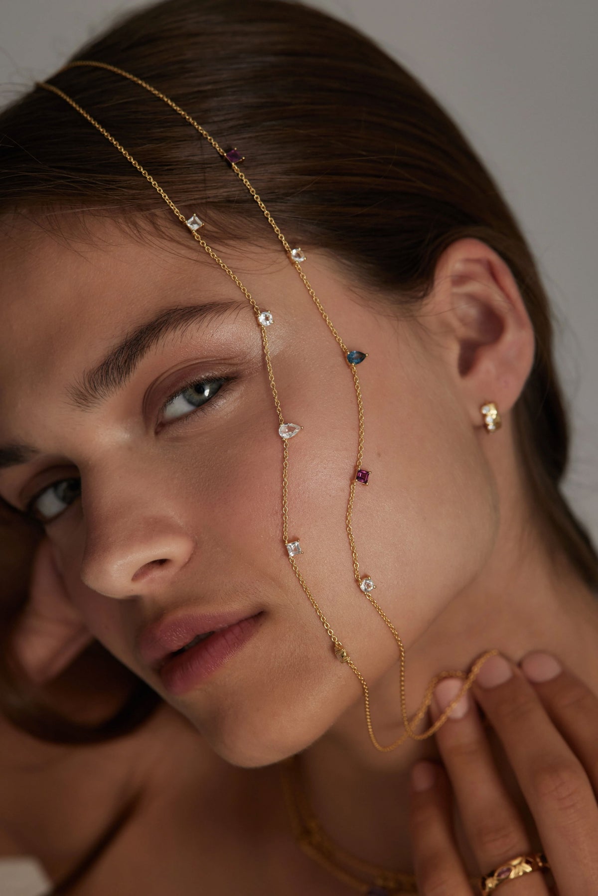 ToniMay Clover Multistone Necklace - Gold ToniMay