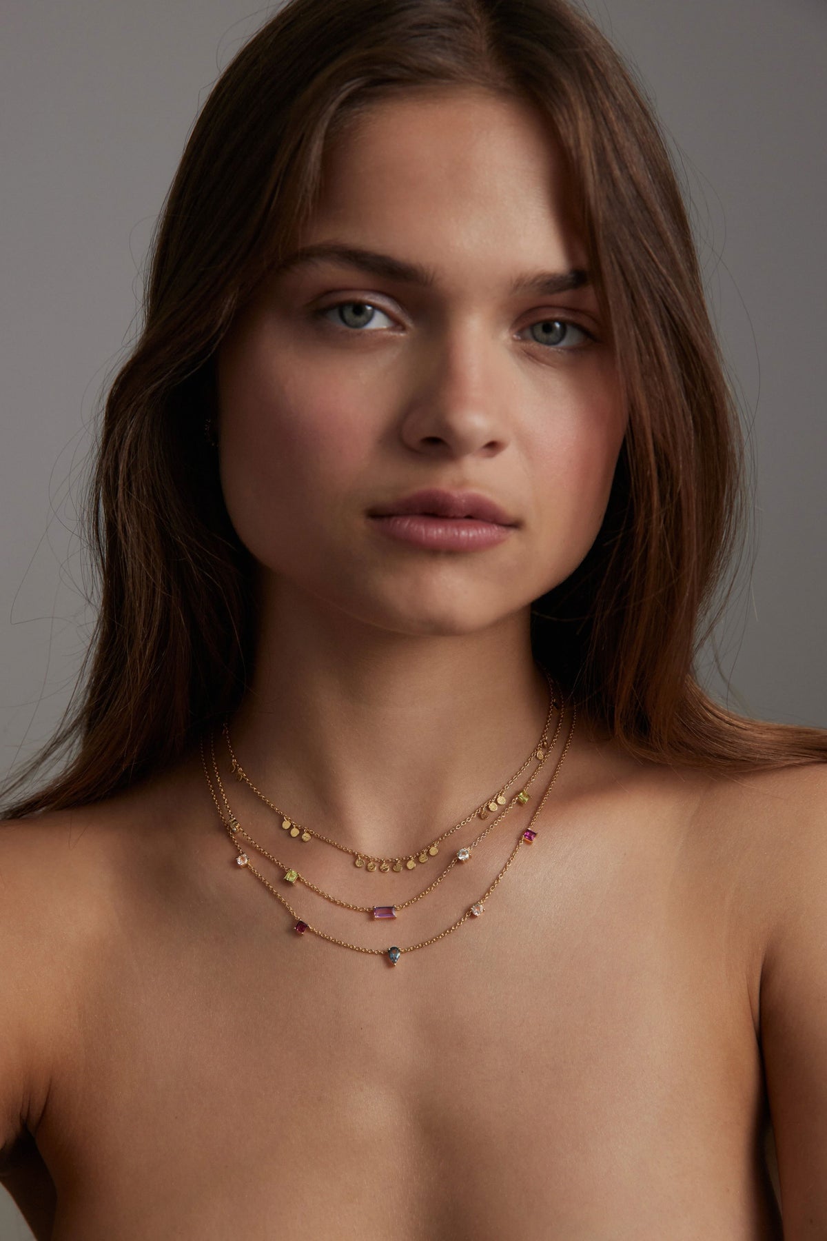 ToniMay Clover Multistone Necklace - Gold ToniMay