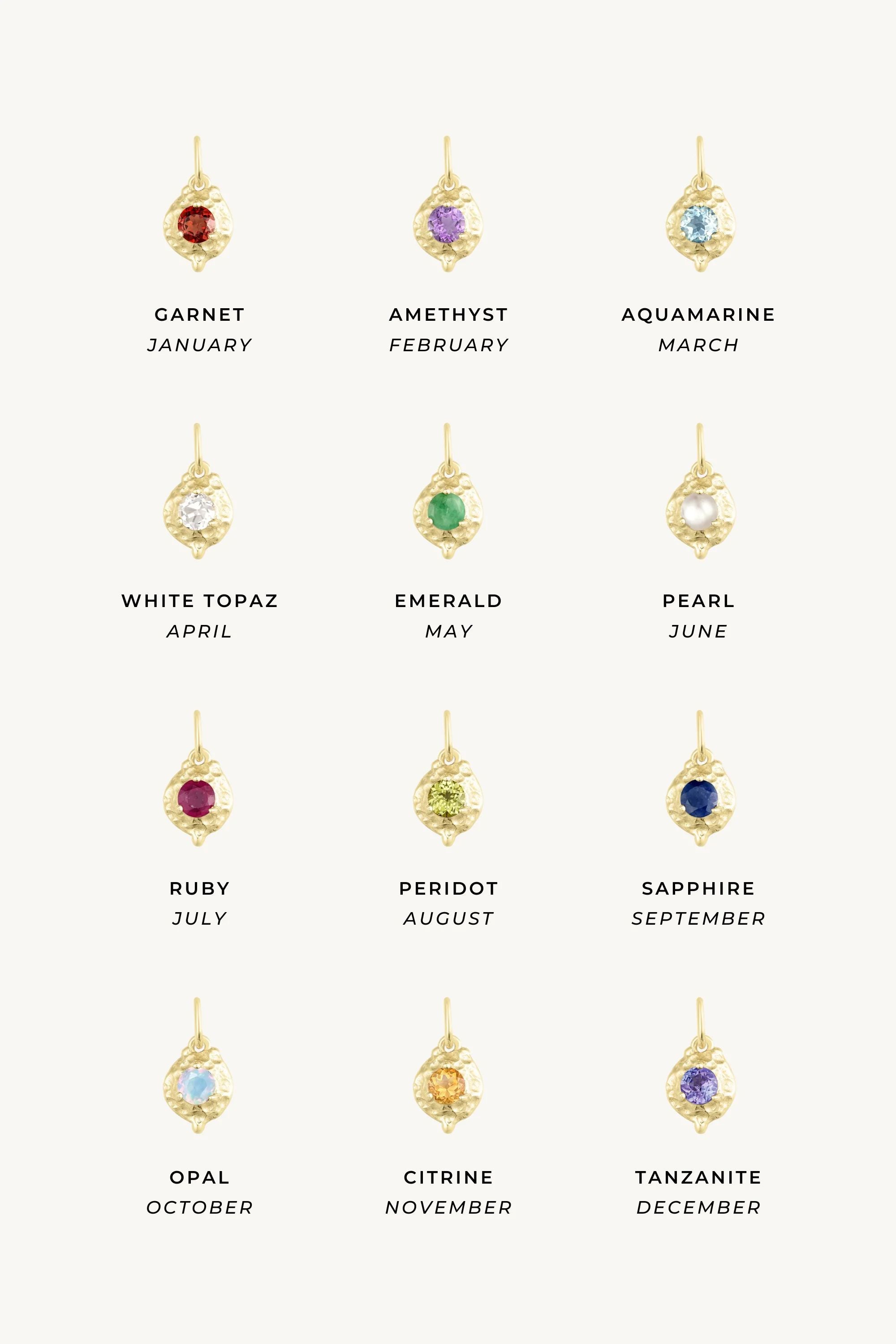 ToniMay June Pearl Gold Birthstone Necklace Charm Pendant ToniMay