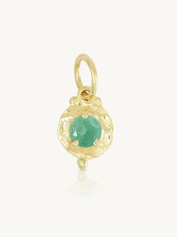 ToniMay May Emerald Gold Birthstone Necklace Charm ToniMay