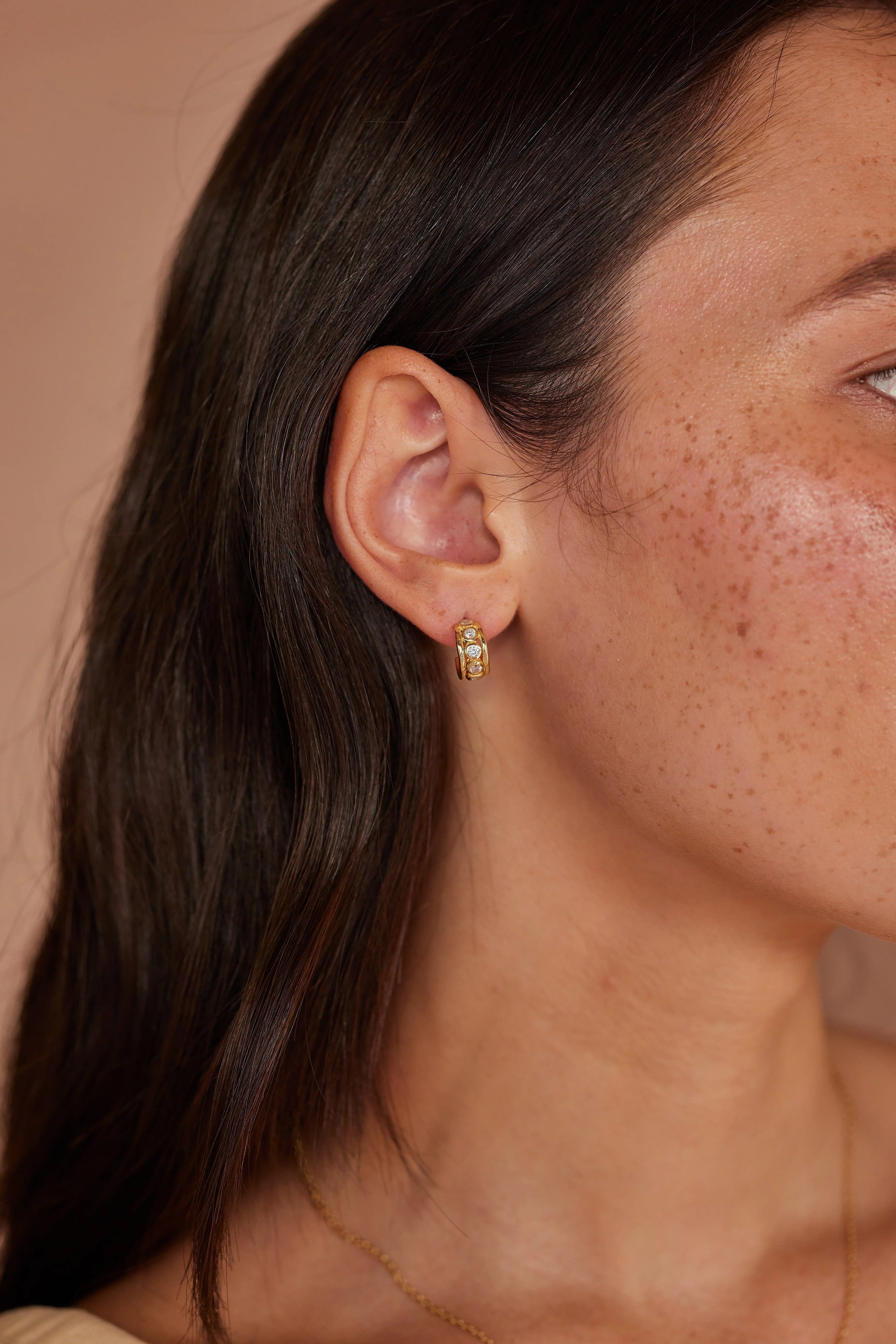 ToniMay Olympia CZ Gold Hoops ToniMay