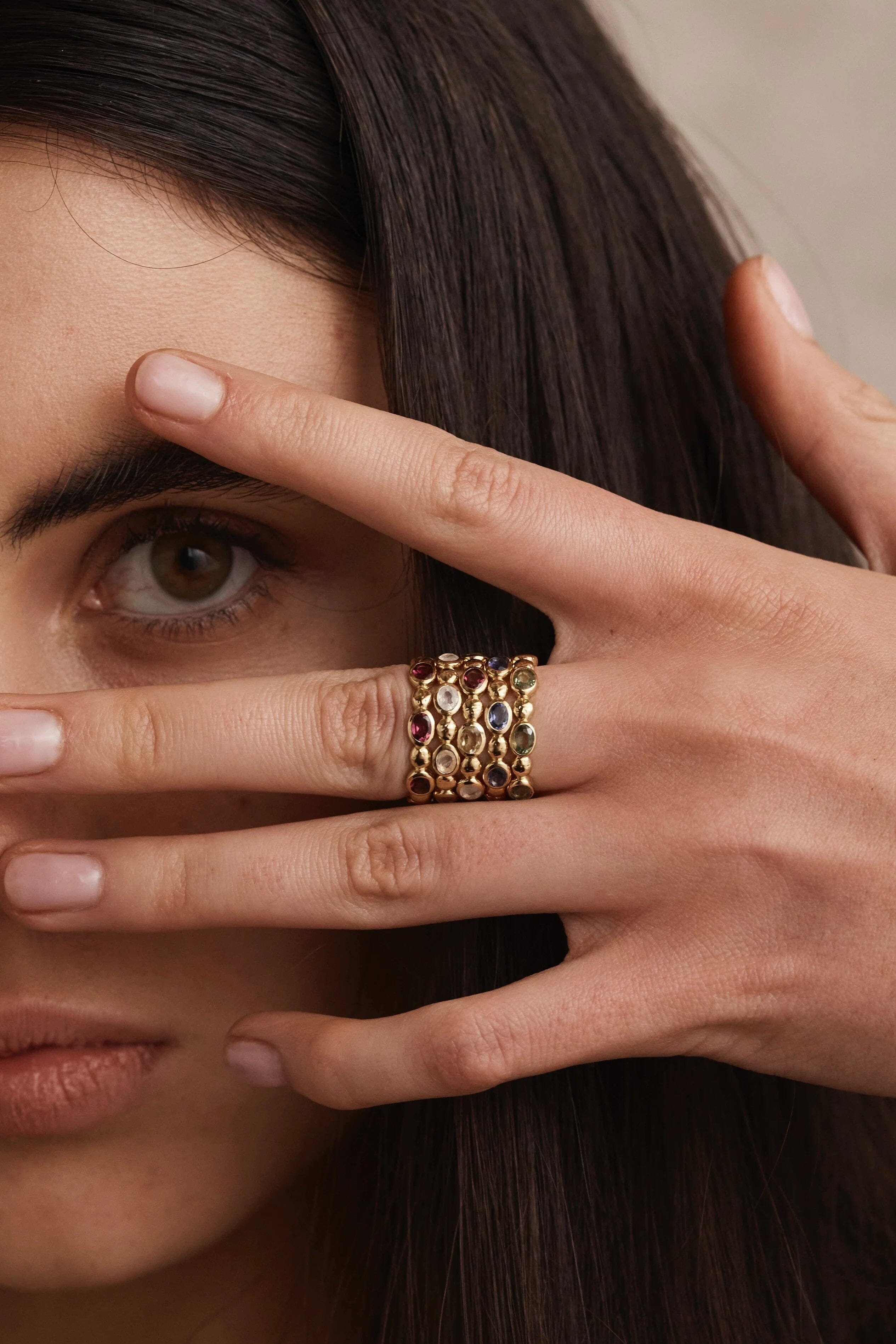 ToniMay Pebble Mixed Gold Stacker ToniMay