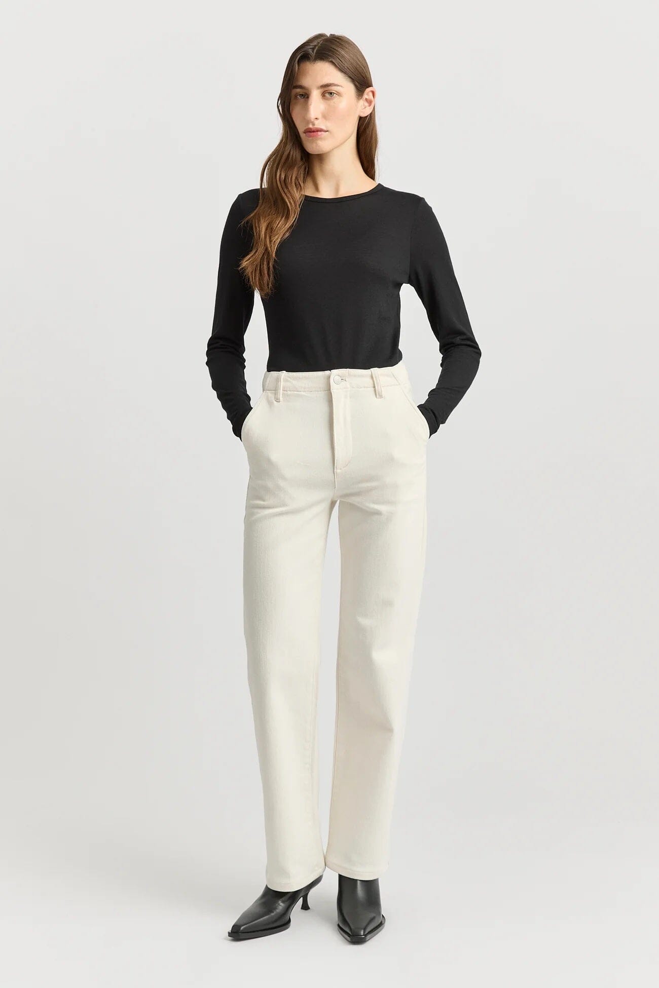 Toorallie Crew Merino Tee - Black Toorallie