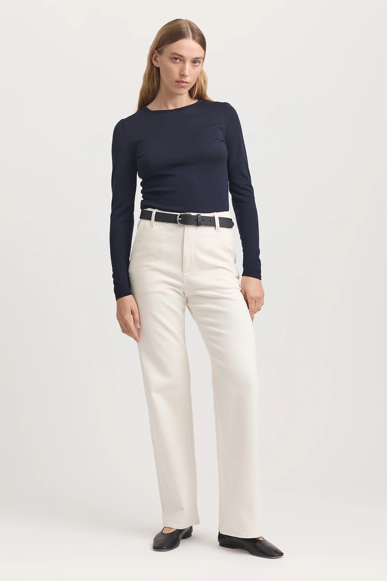 Toorallie Crew Merino Tee - French Navy Toorallie