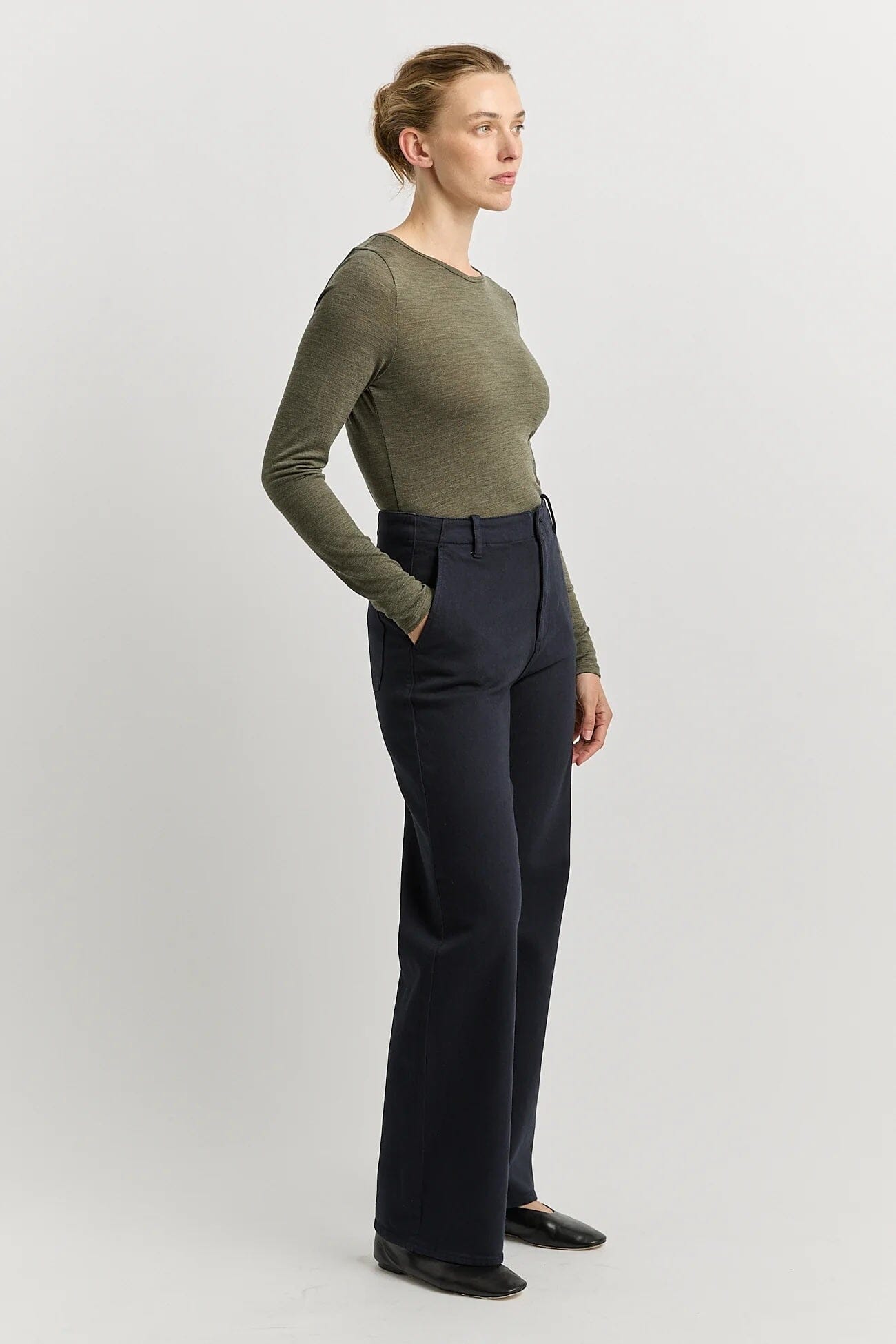 Toorallie Crew Merino Tee - Kale Toorallie