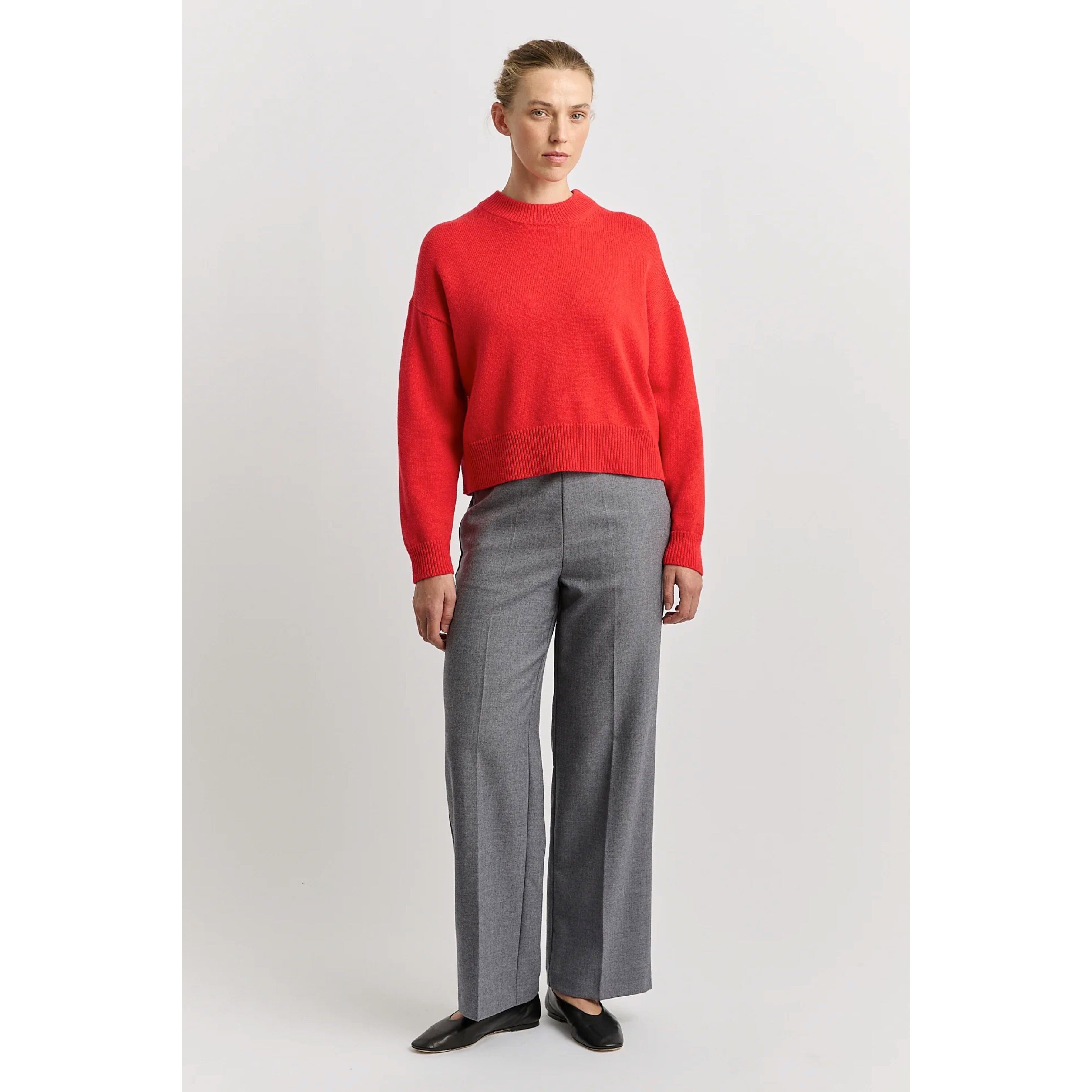 Toorallie Drop Shoulder Crew Knit - Poppy Women's Knit Toorallie