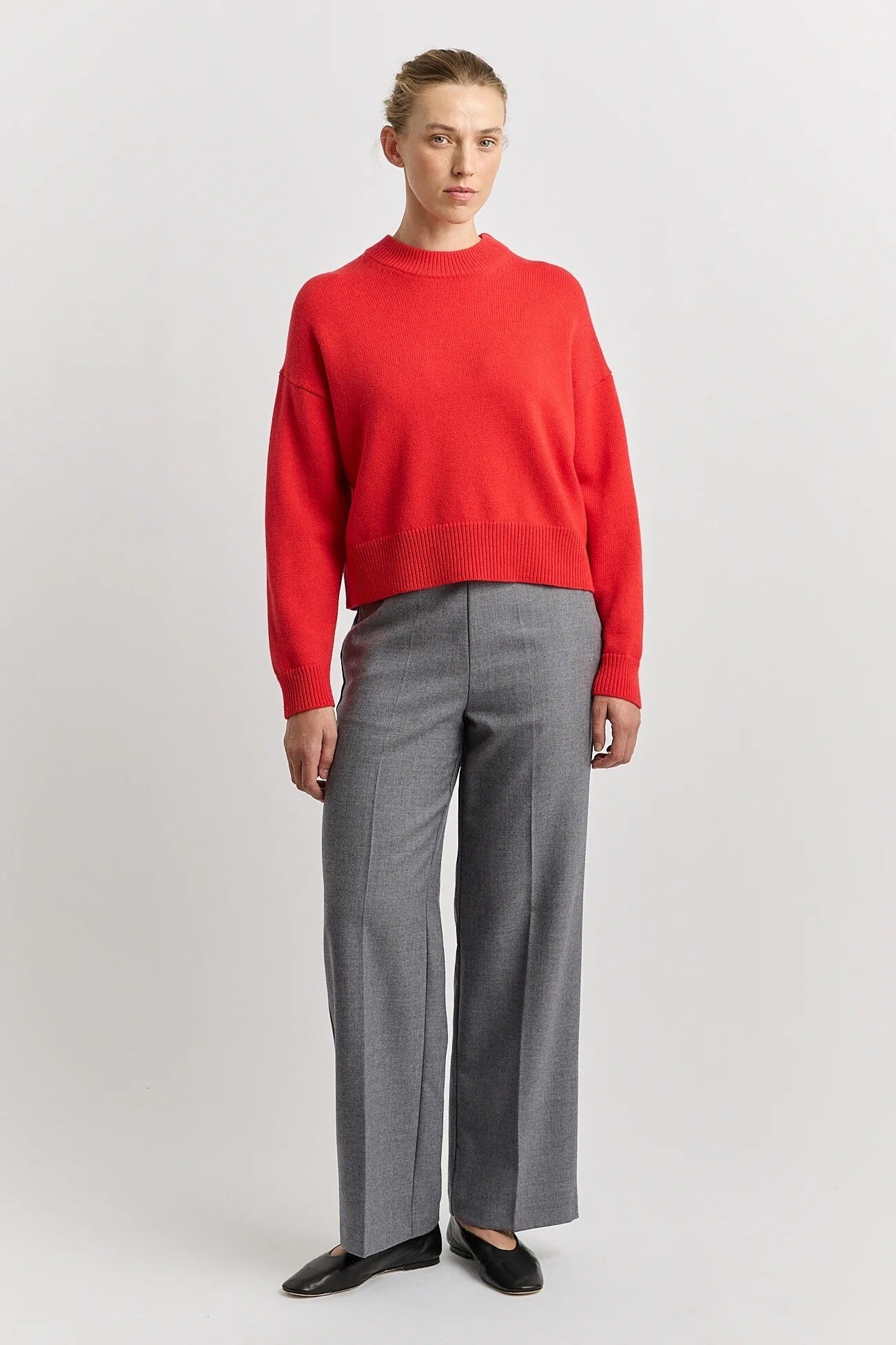 Toorallie Drop Shoulder Crew Knit - Poppy Women's Knit Toorallie