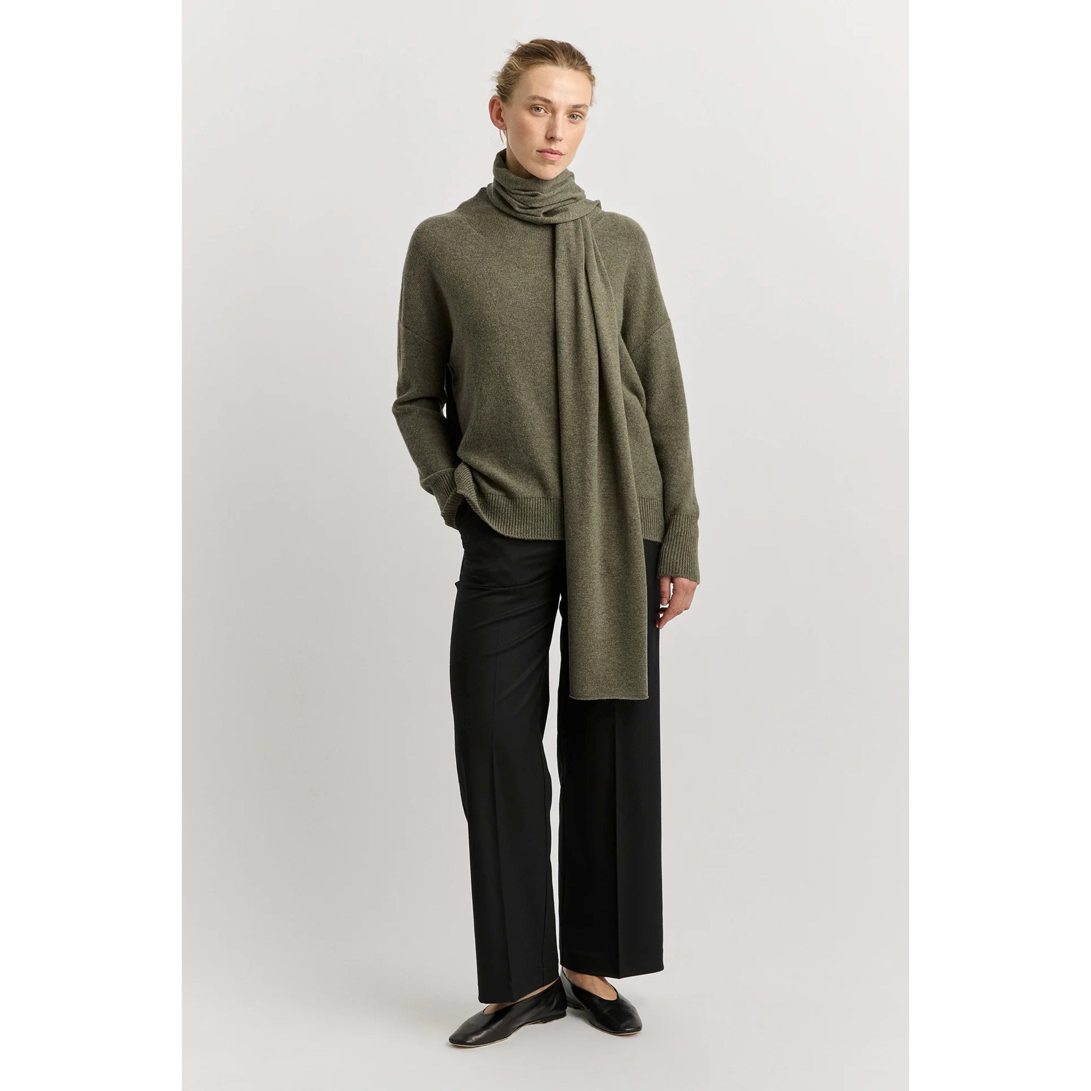 Toorallie Extrafine Merino Scarf - Kale Eclectic House