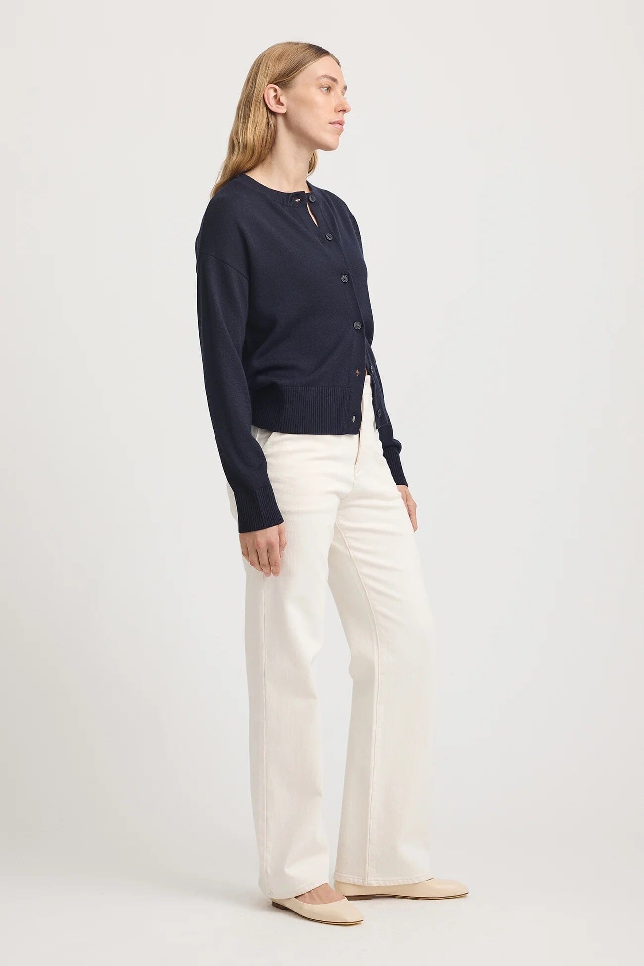 Toorallie Fine Knit Cardigan - French Navy Toorallie