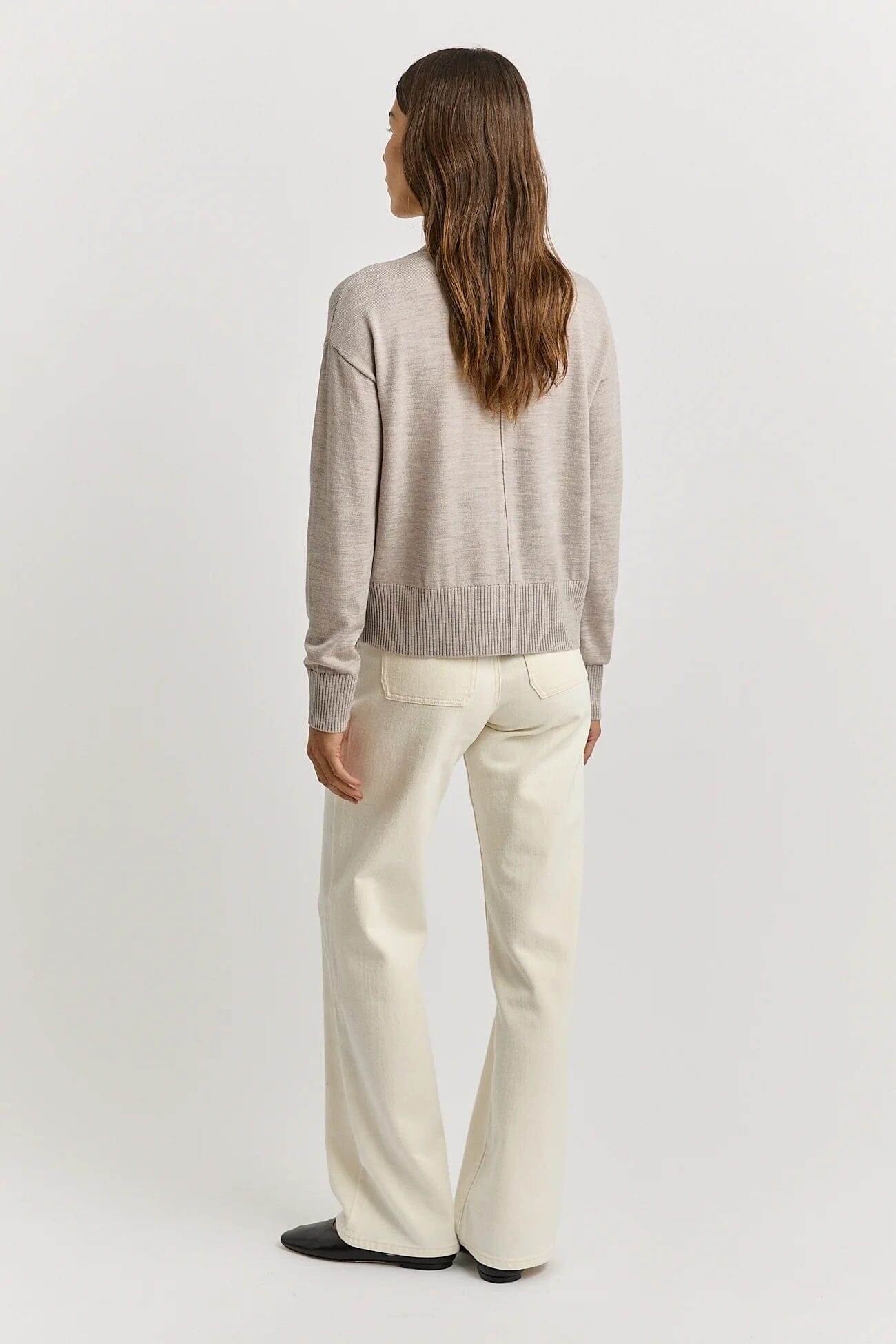 Toorallie Fine Knit Cardigan - Light Oat Toorallie