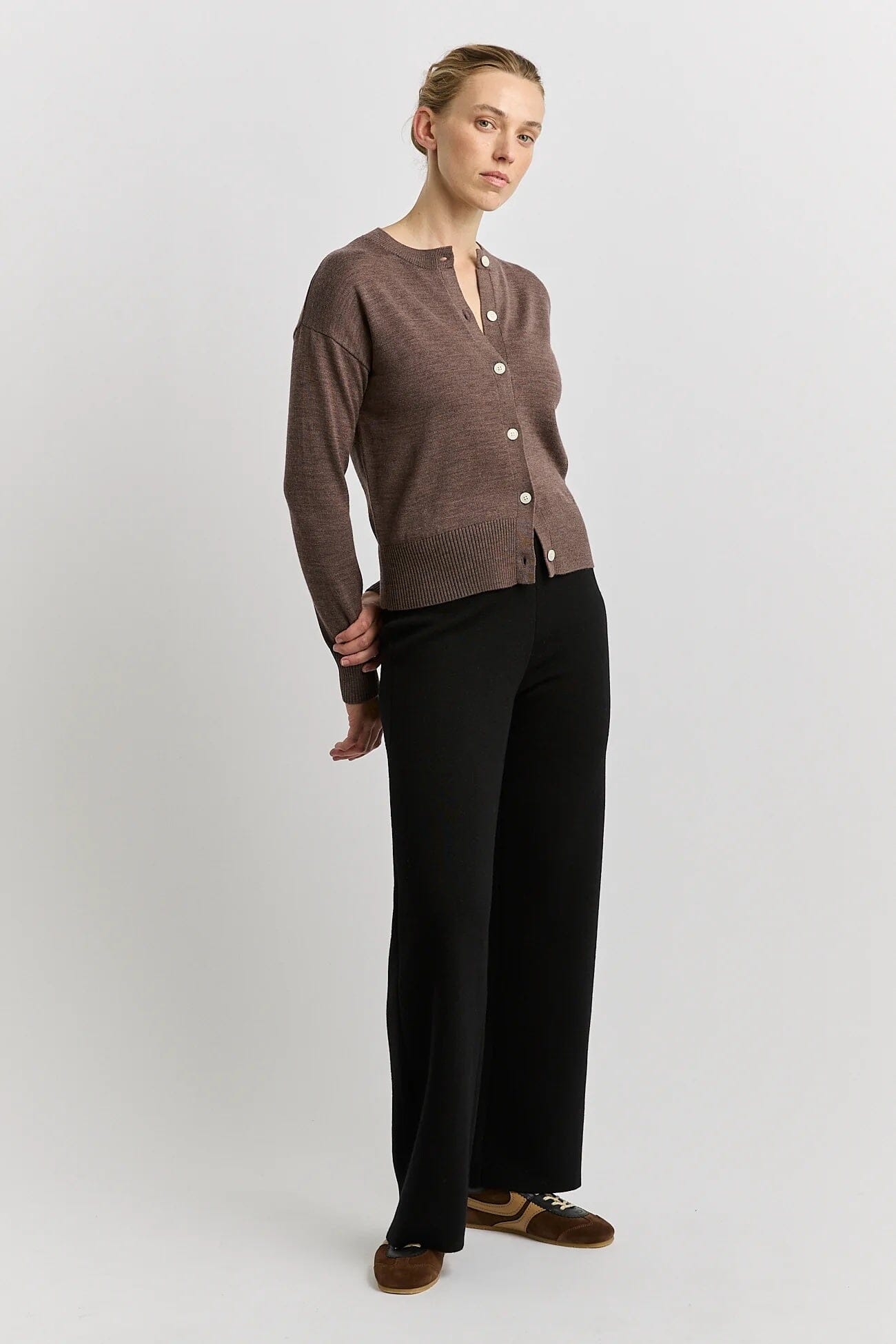 Toorallie Fine Knit Cardigan - Mocha Toorallie
